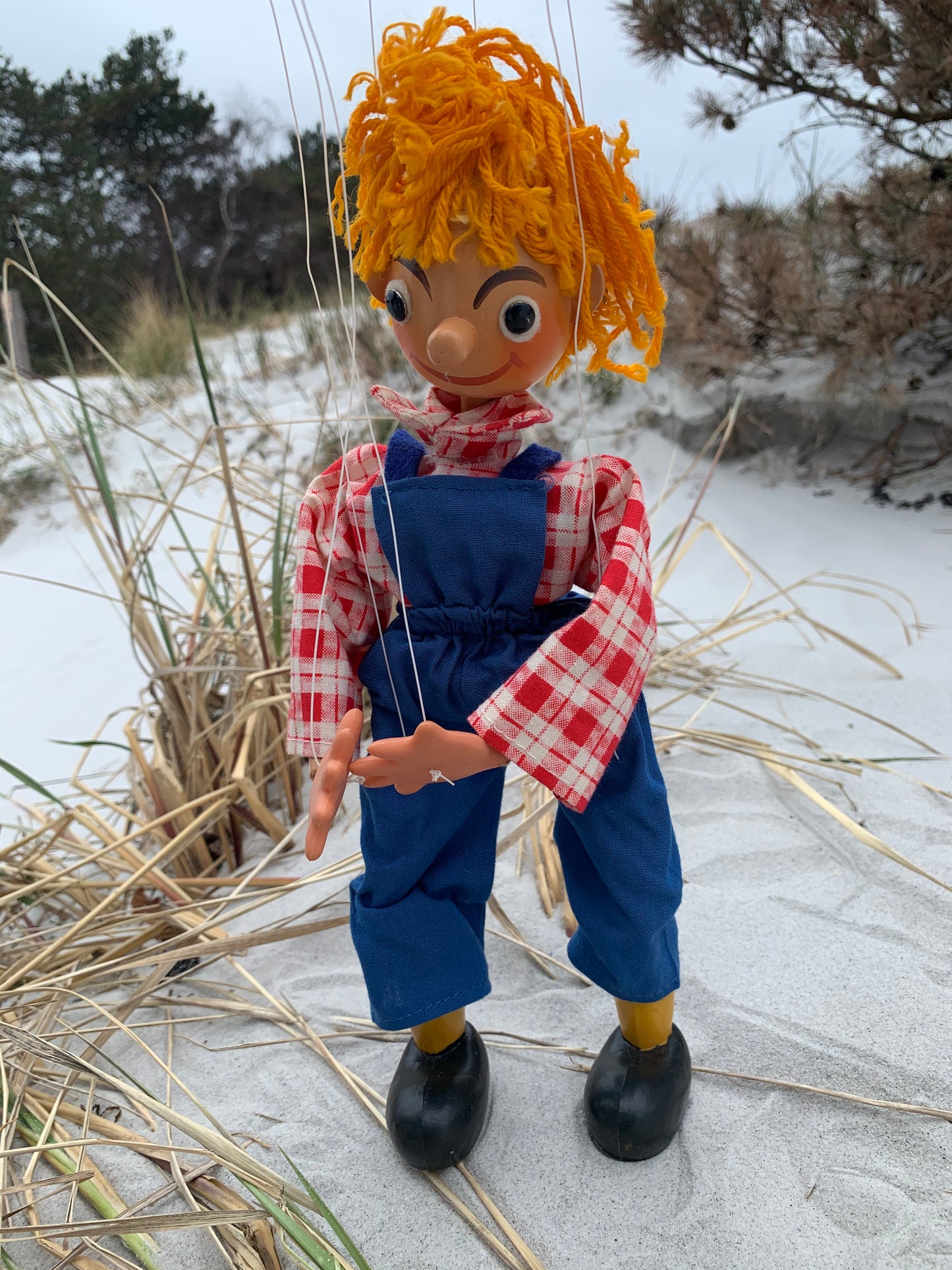 Lillebror marionetdukke i original emballage