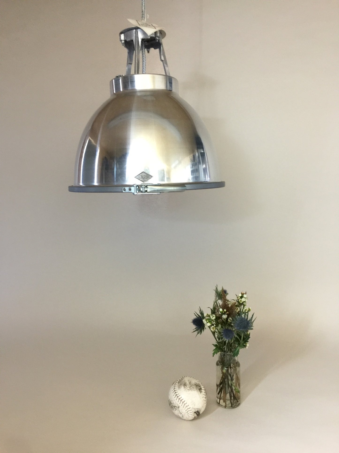Original BTC lampe - Titan med sandblæst glas