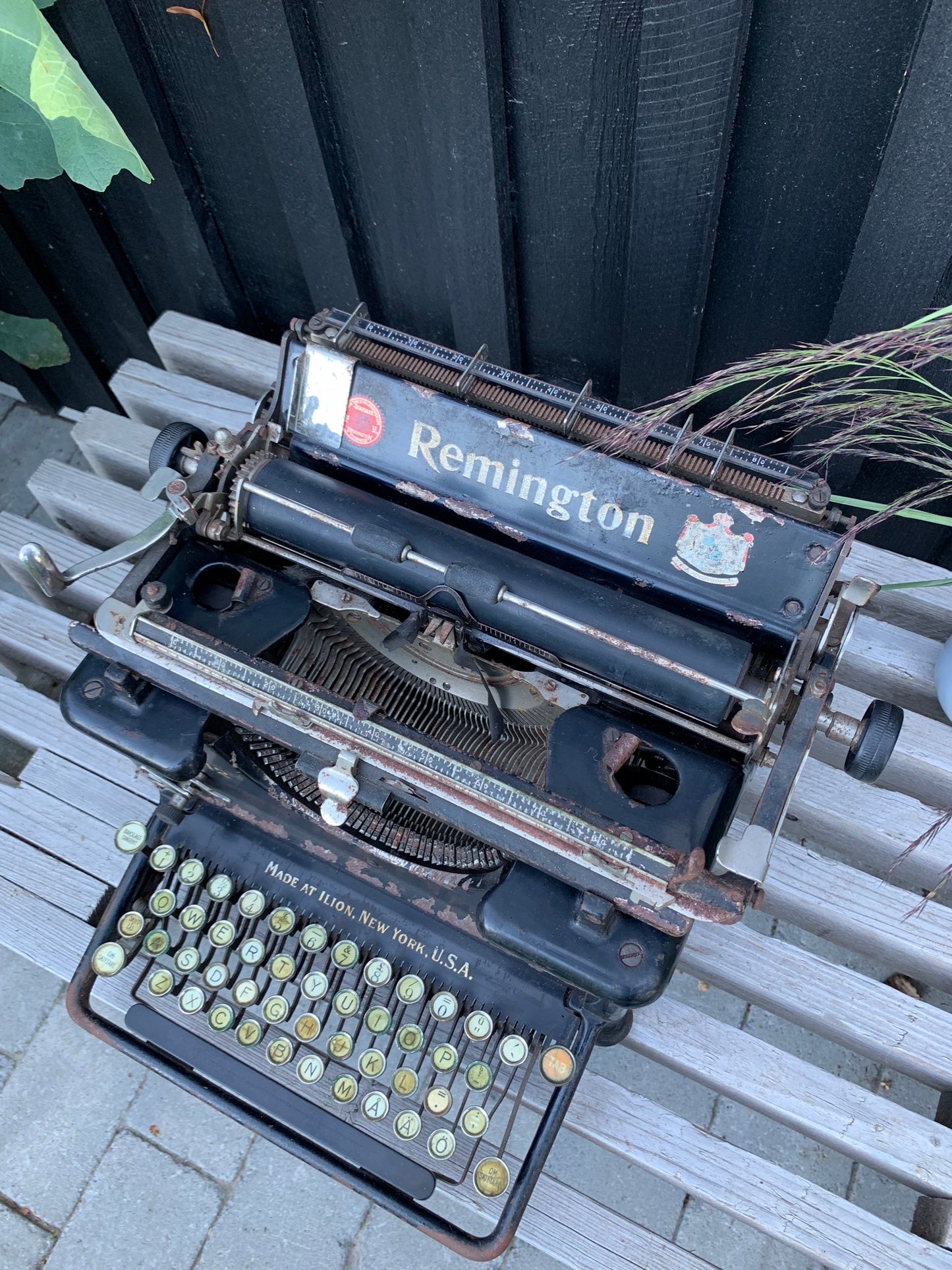 Remington skrivemaskine med skøn patina