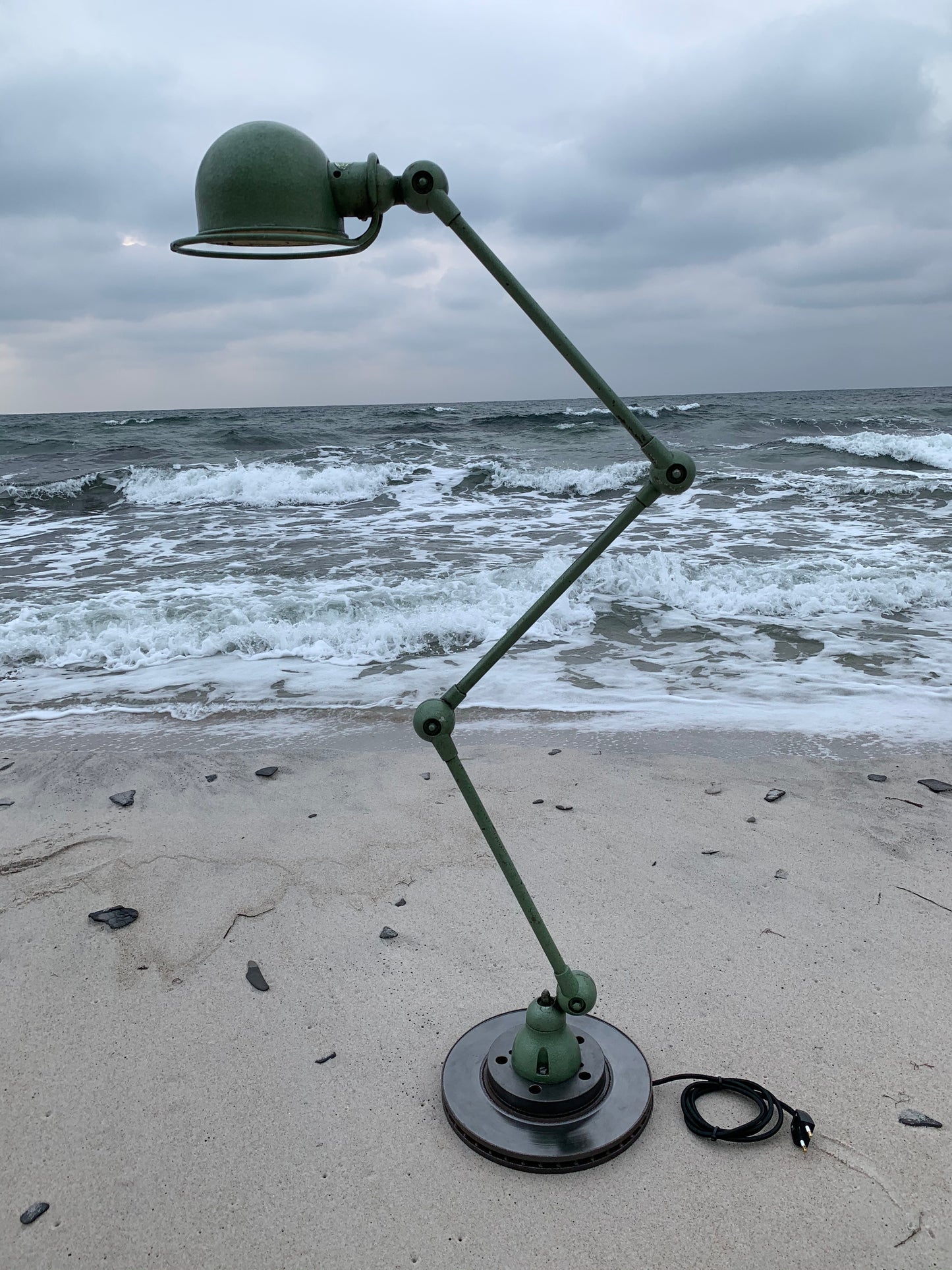 Jieldé gulvlampe med 3 arme - Grøn rå udgave