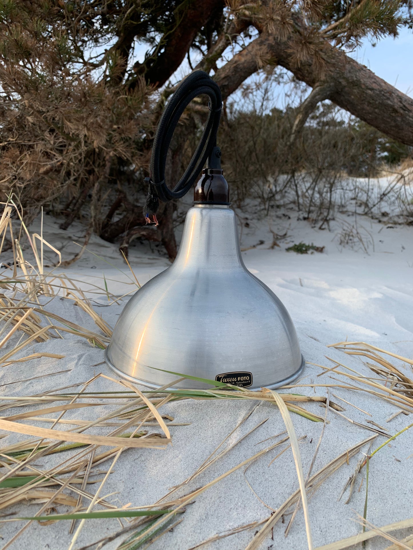 Industriel lampe med sjov detalje