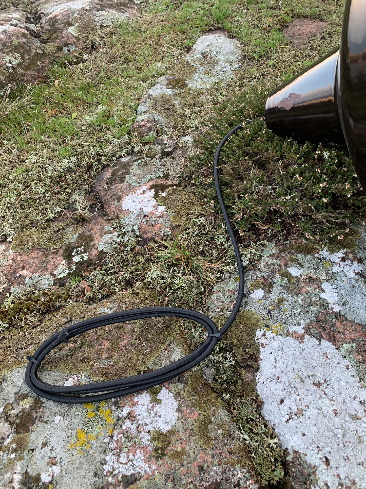 Værkstedslampe i emalje - Sort