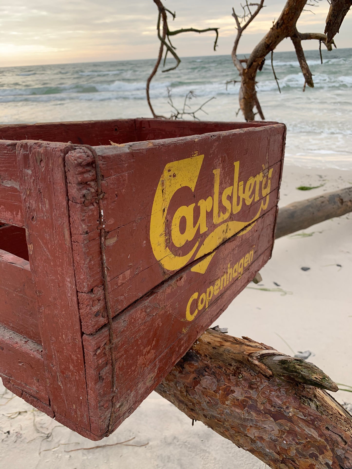 Gammel ølkasse fra Carlsberg