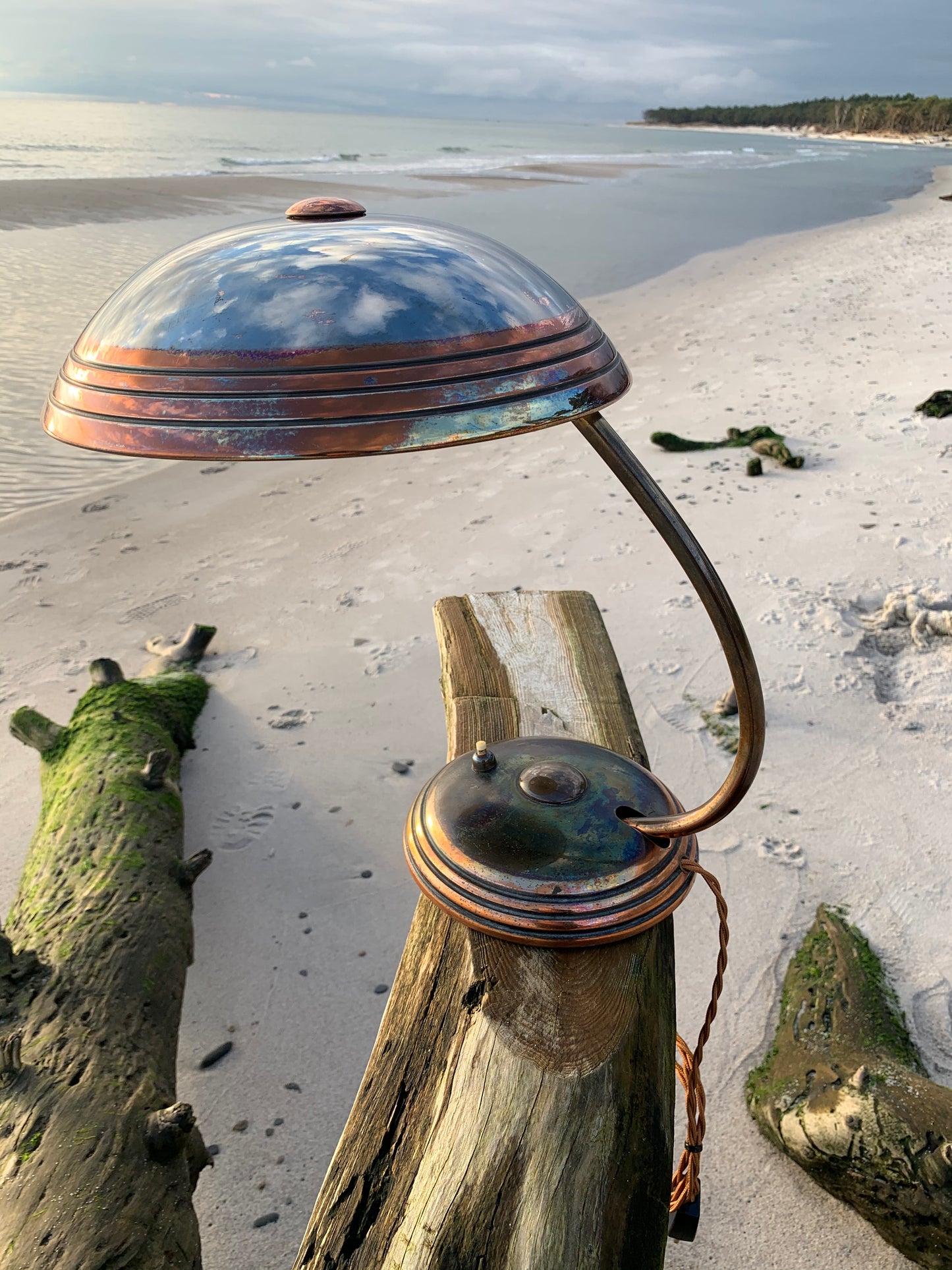 Rå Helo lampe - Kobber