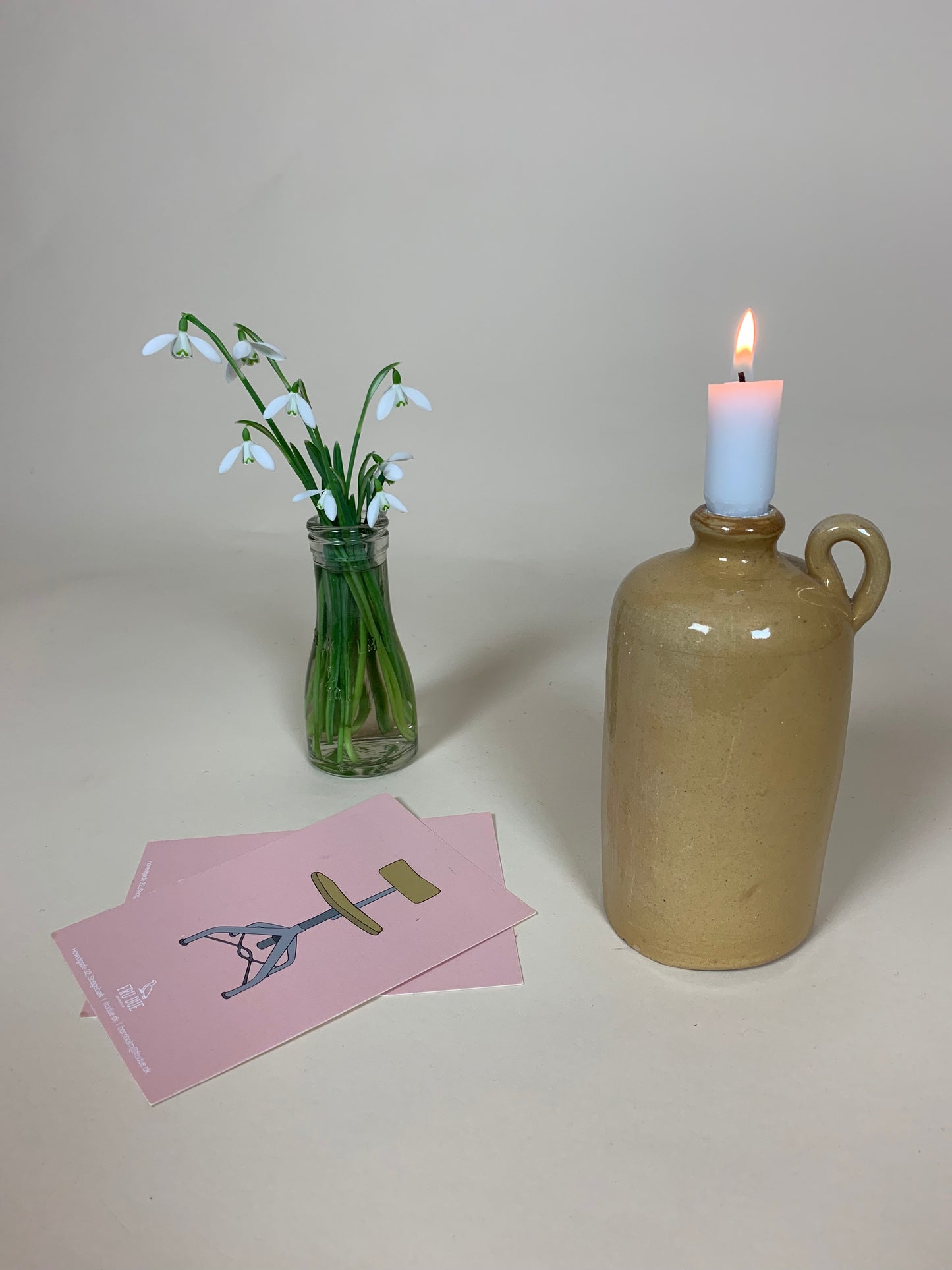 Skøn Fransk keramikdunk (kan anvendes til lys)