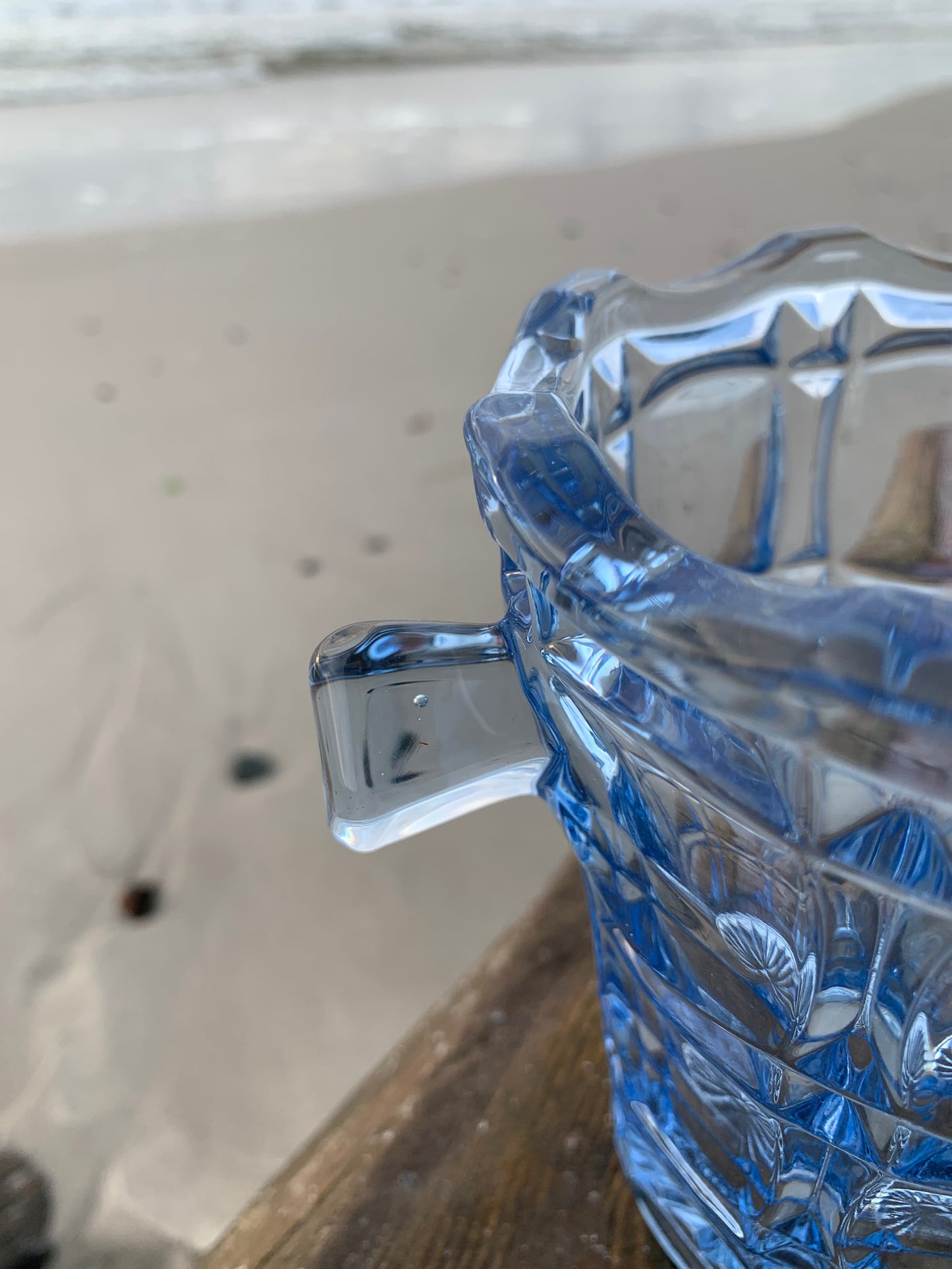 Isspand i glas - Blå