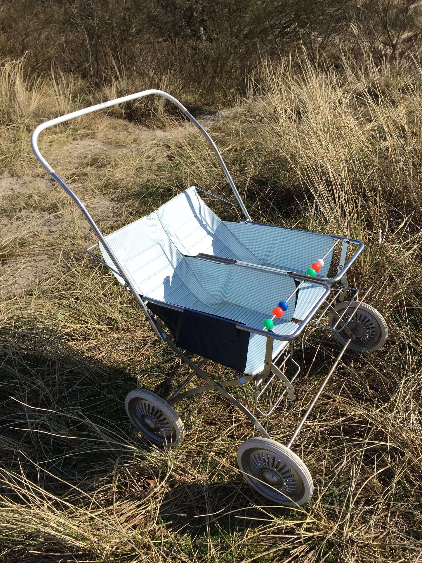 Tvillinge klapvogn til dukker
