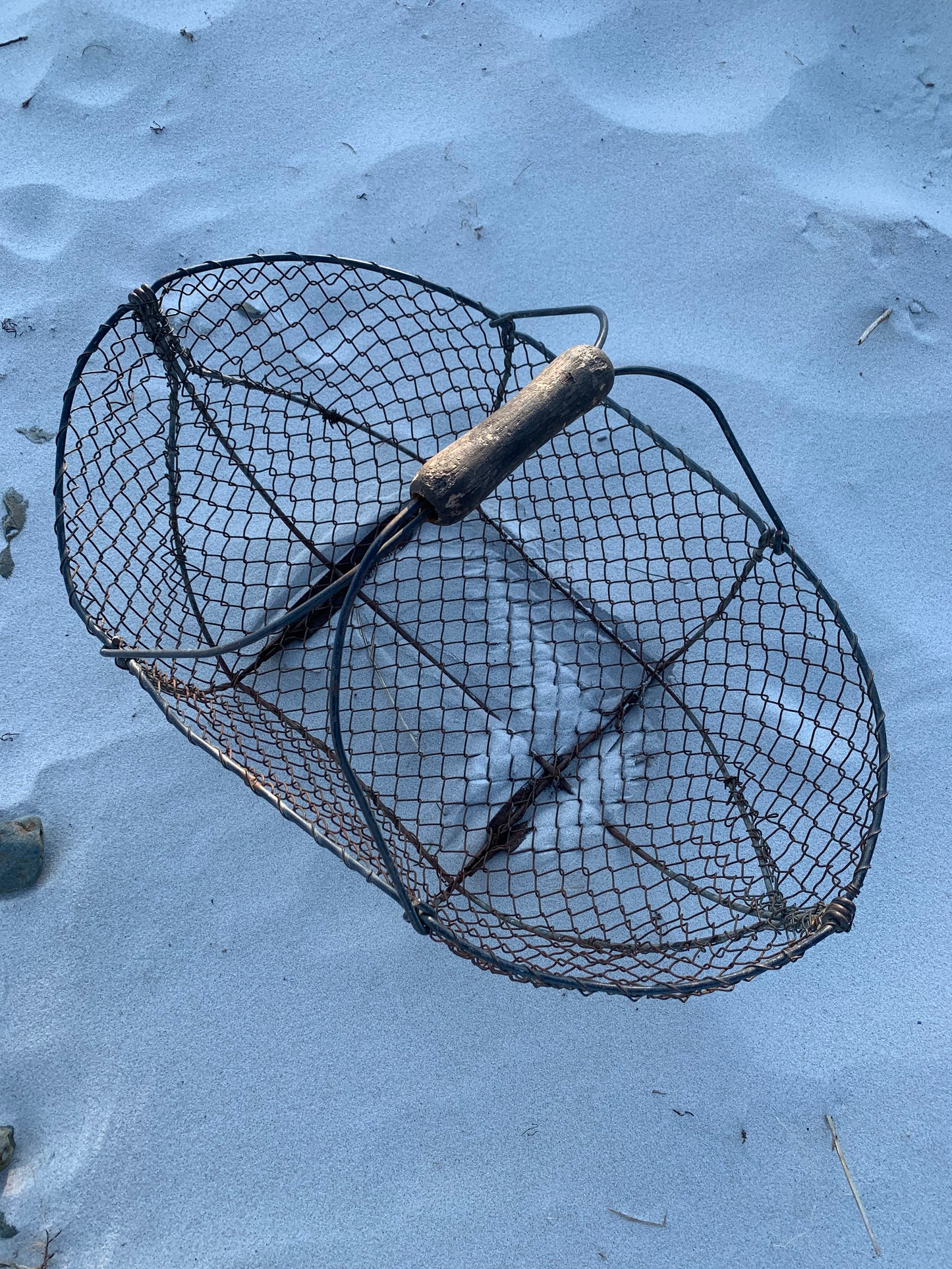Stor fransk trådkurv med hank