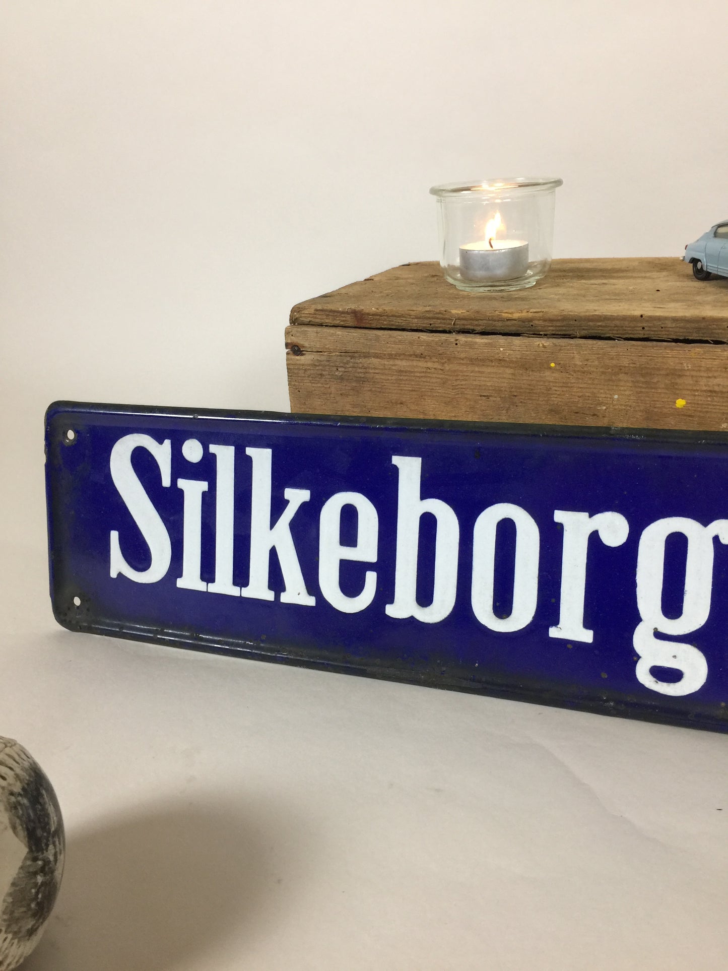 Fint gammelt vejskilt fra Silkeborggade