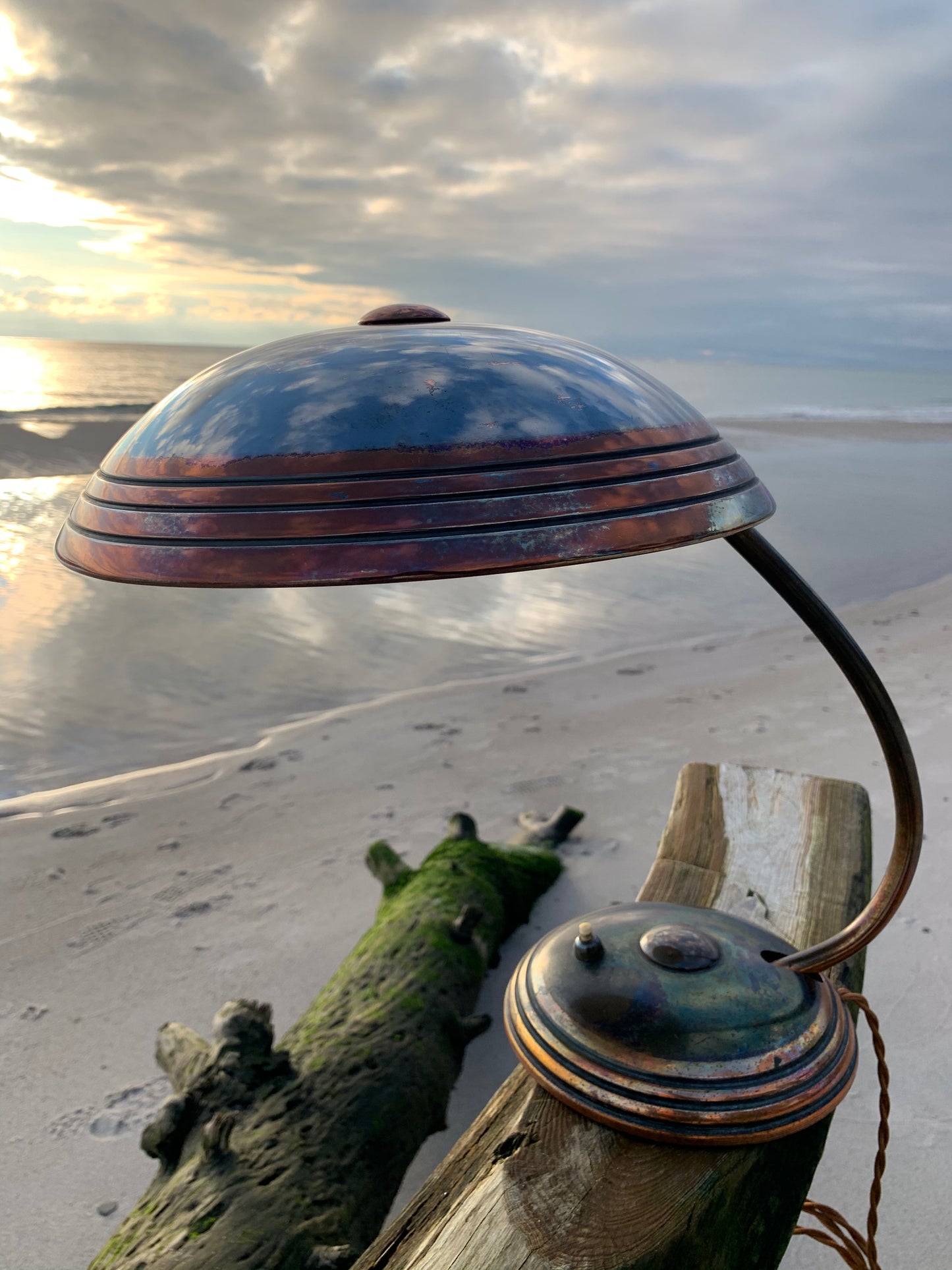 Rå Helo lampe - Kobber