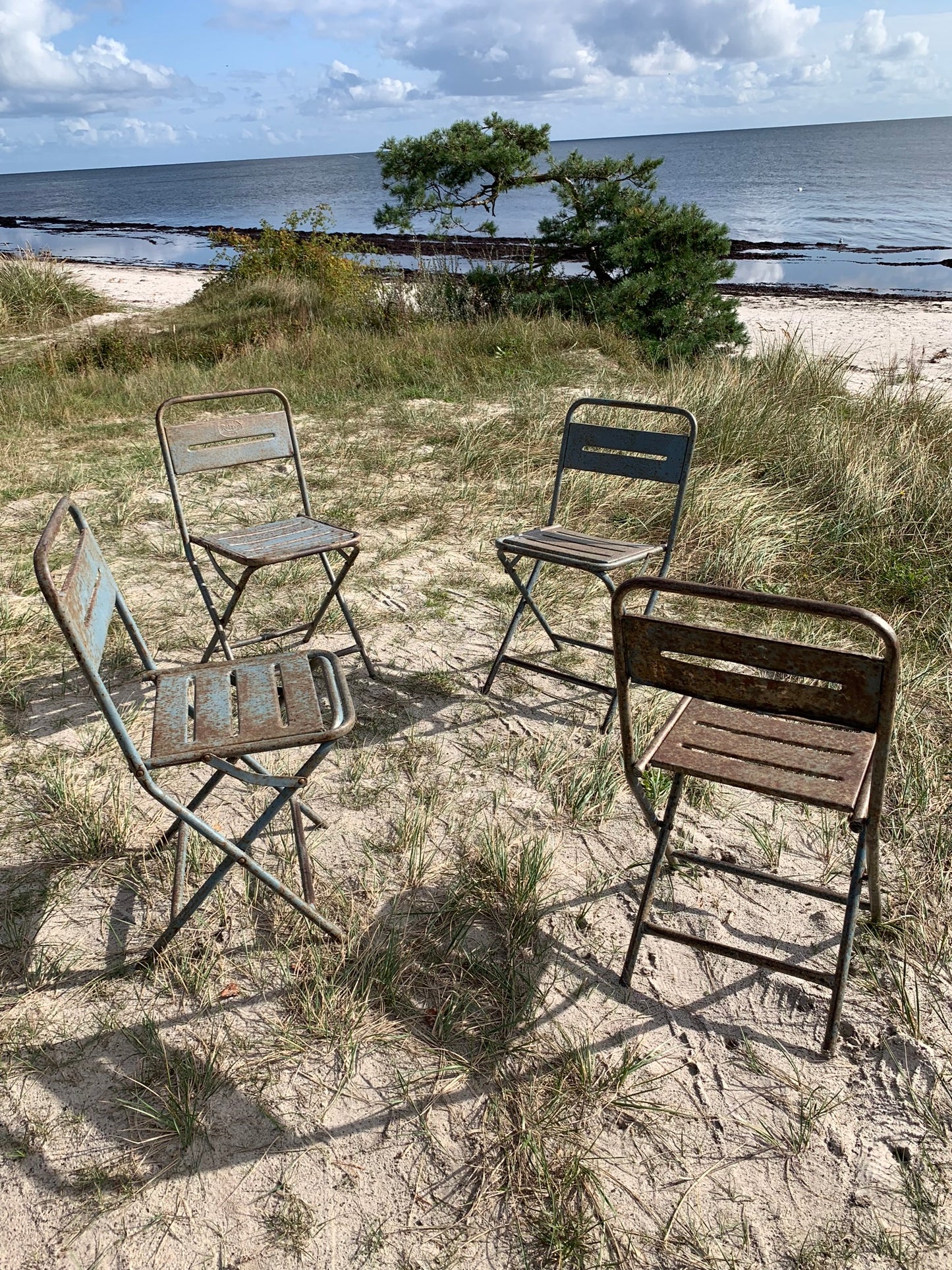 Rå klapstol med patina - prisen er pr. stk.