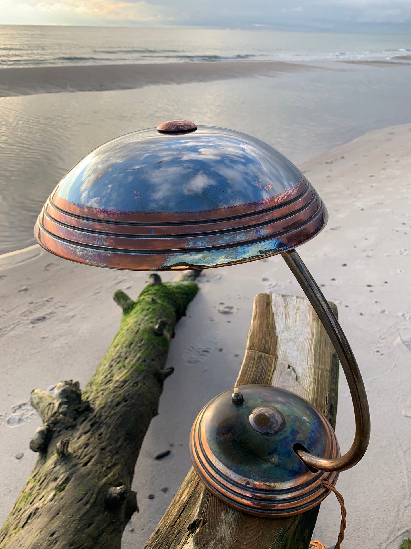 Rå Helo lampe - Kobber