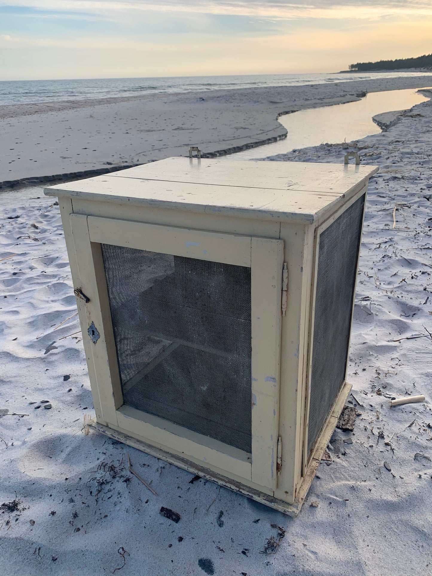 Skønt flueskab med patina
