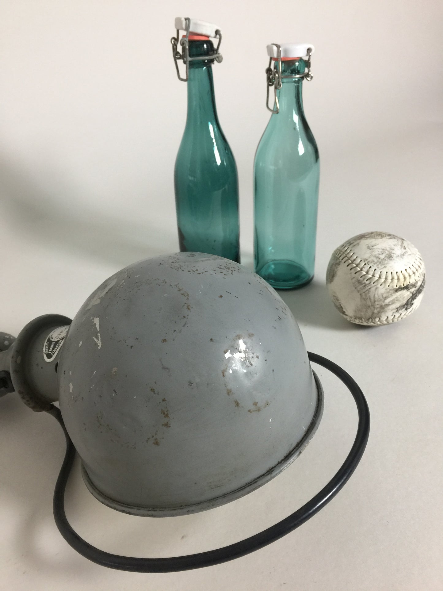 Jieldé lampe i grå med tænd/sluk kontakt