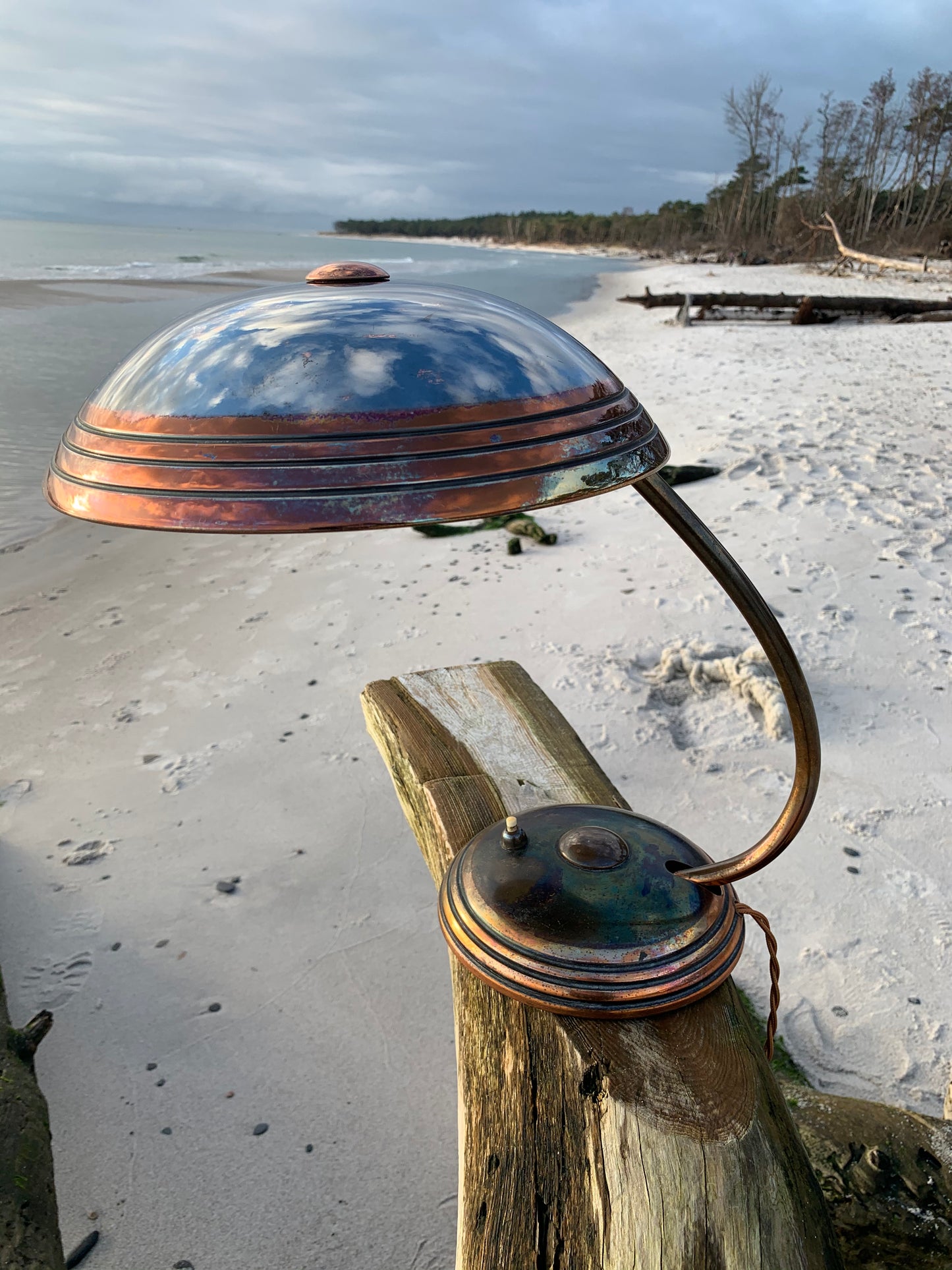 Rå Helo lampe - Kobber