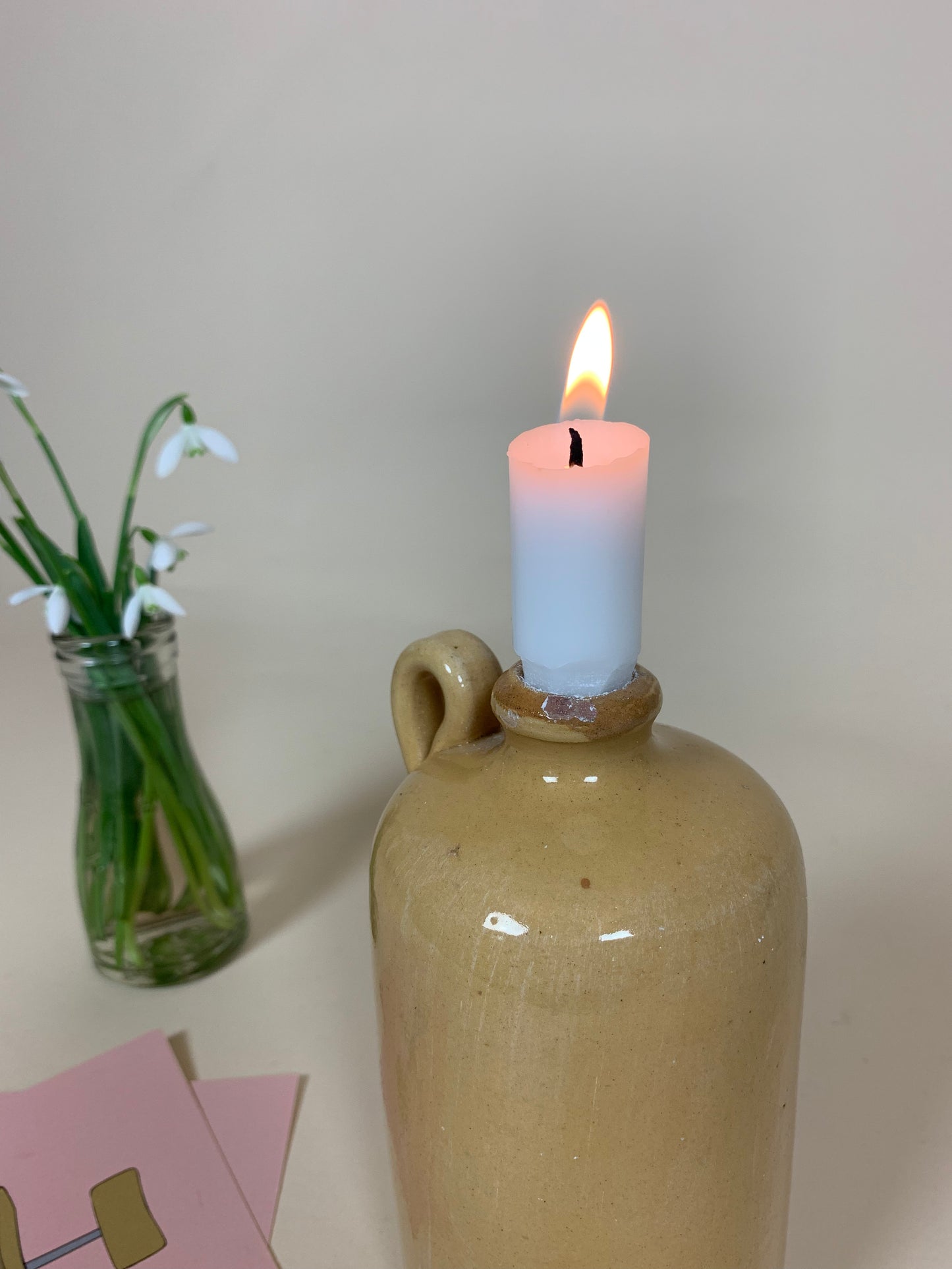 Skøn Fransk keramikdunk (kan anvendes til lys)