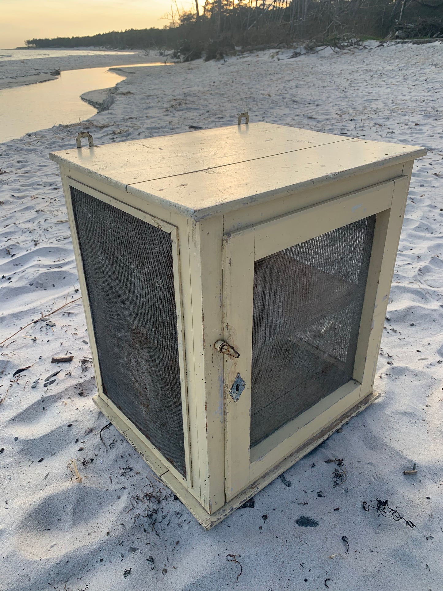 Skønt flueskab med patina