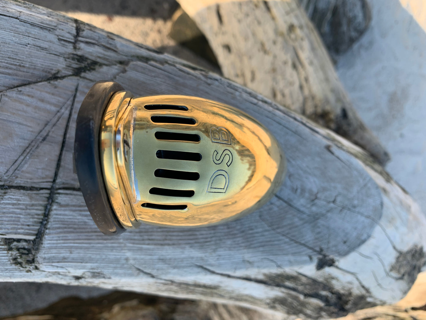 DSB lampe fra sovekupé - Messing