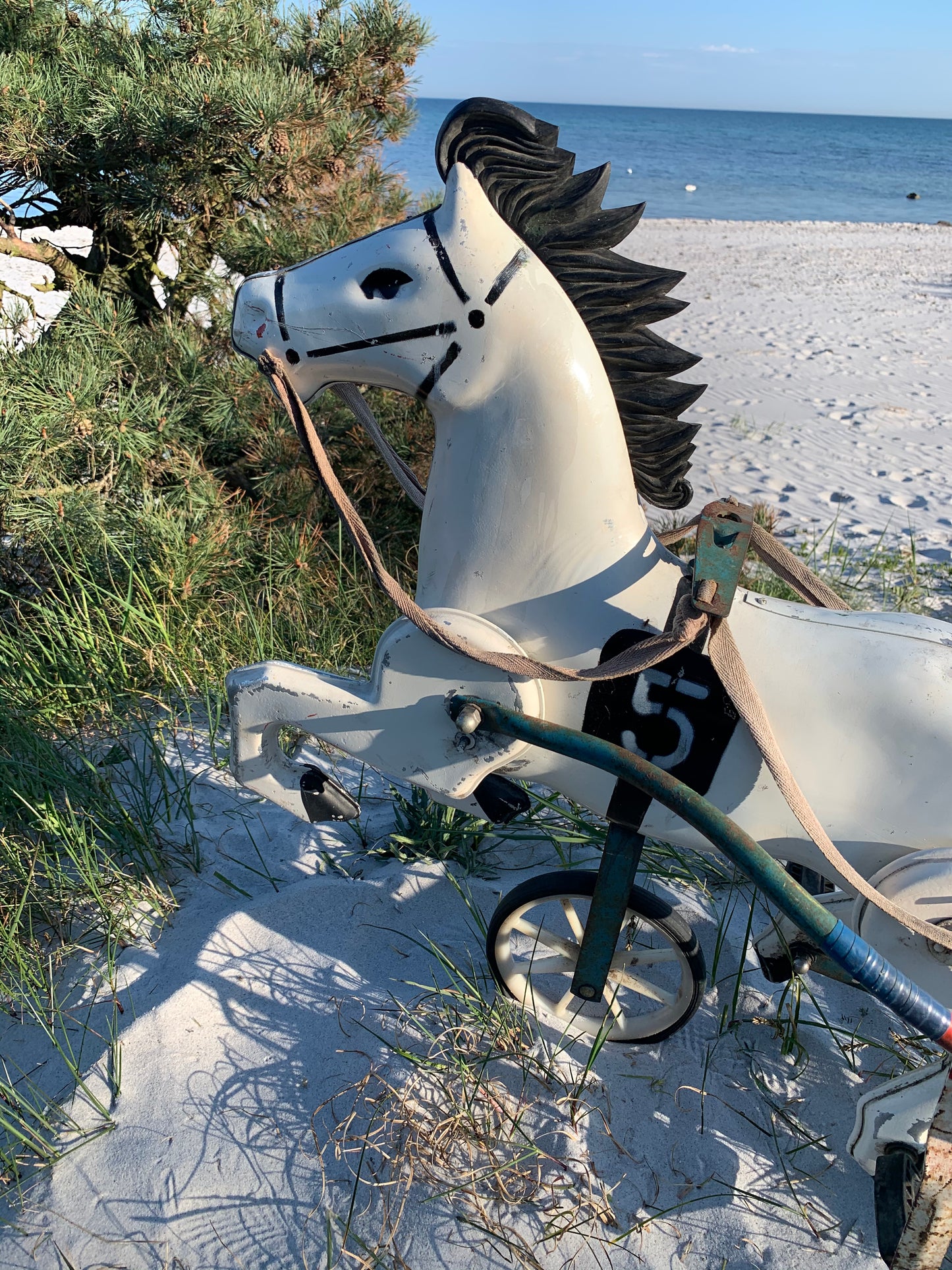 Hest med vogn