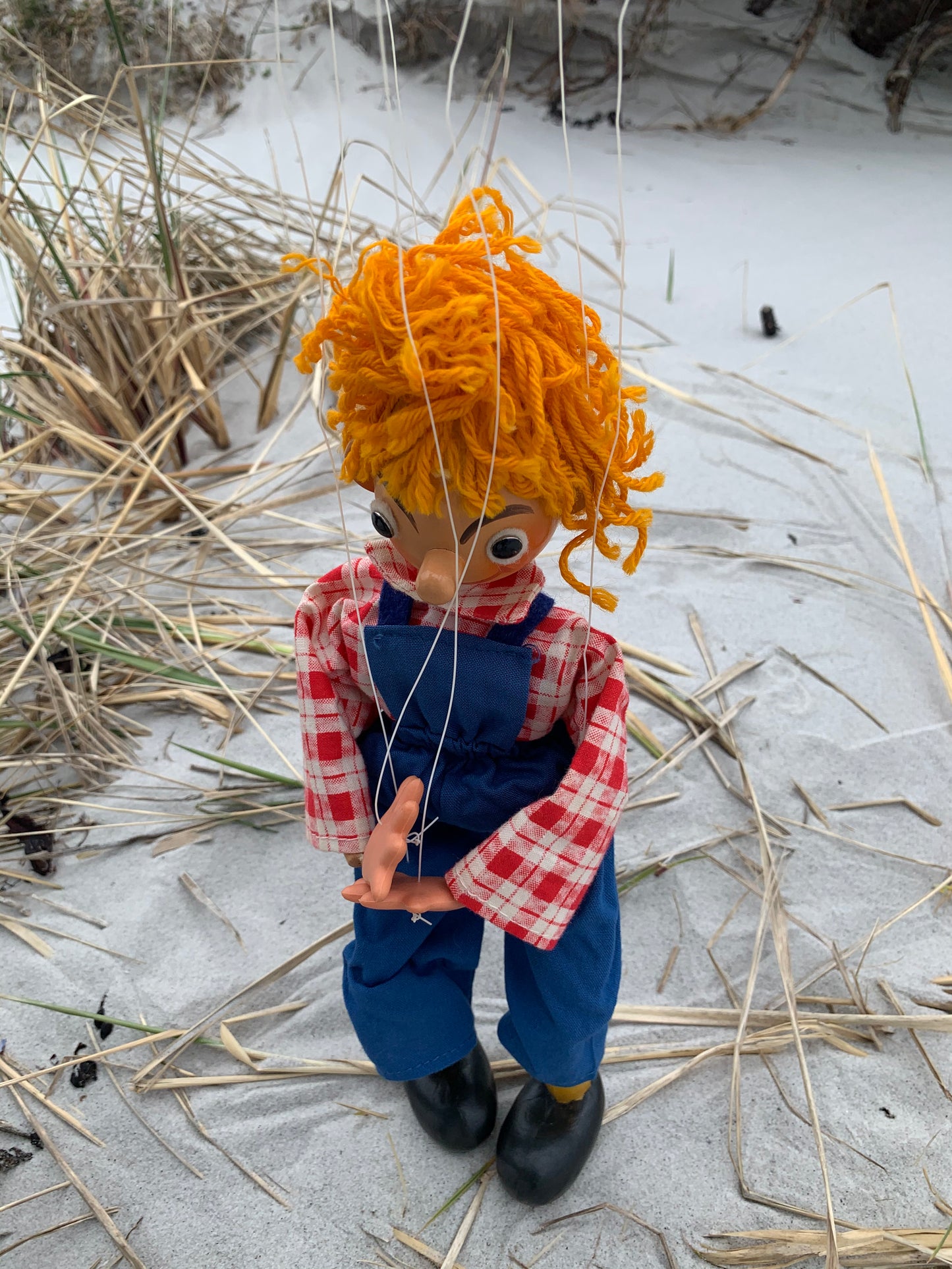 Lillebror marionetdukke i original emballage