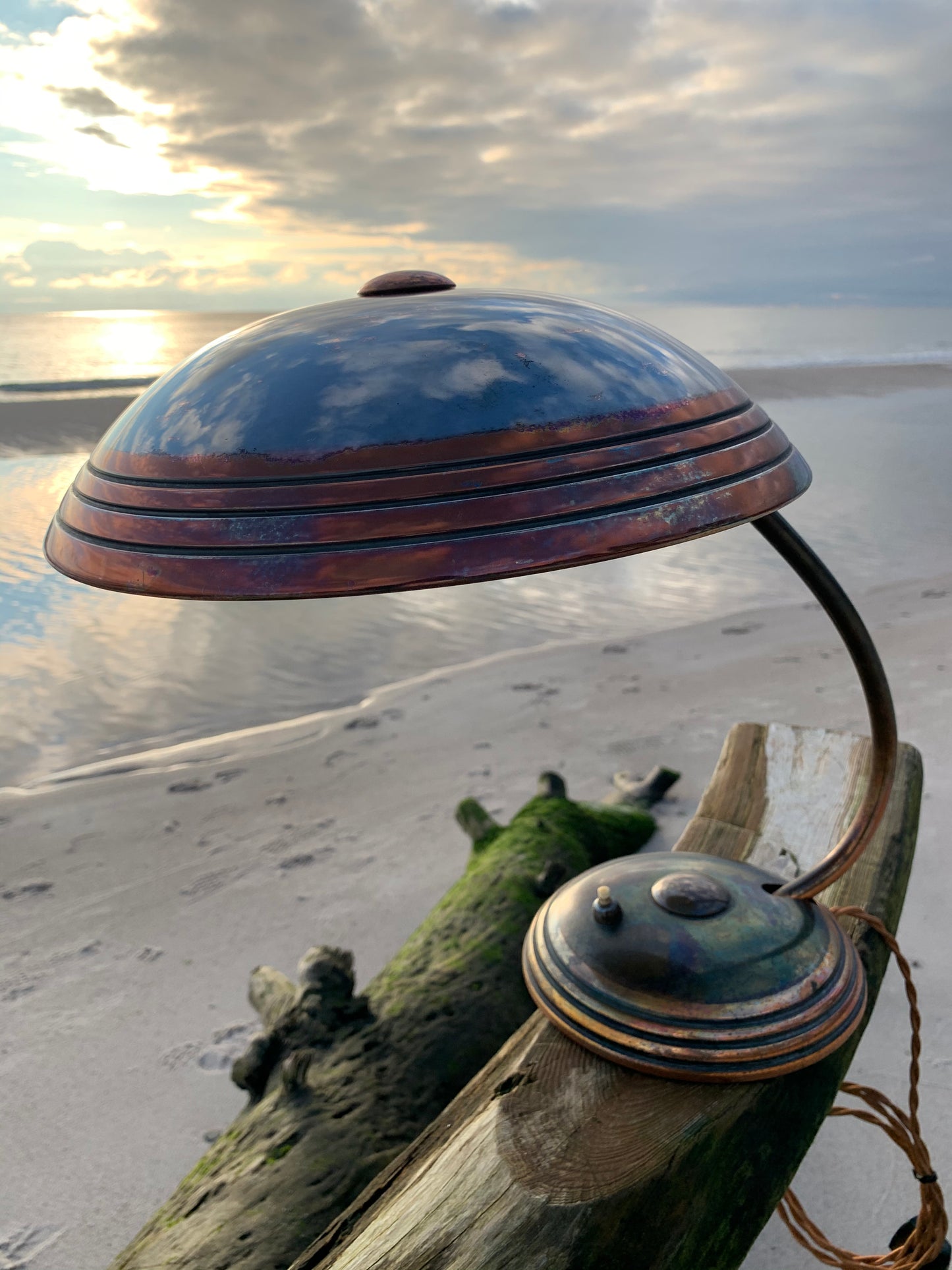 Rå Helo lampe - Kobber