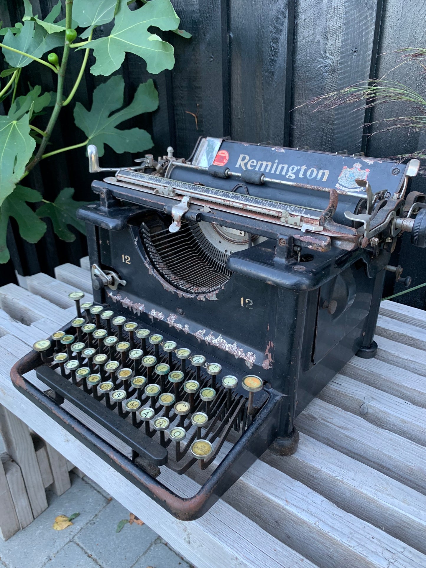 Remington skrivemaskine med skøn patina