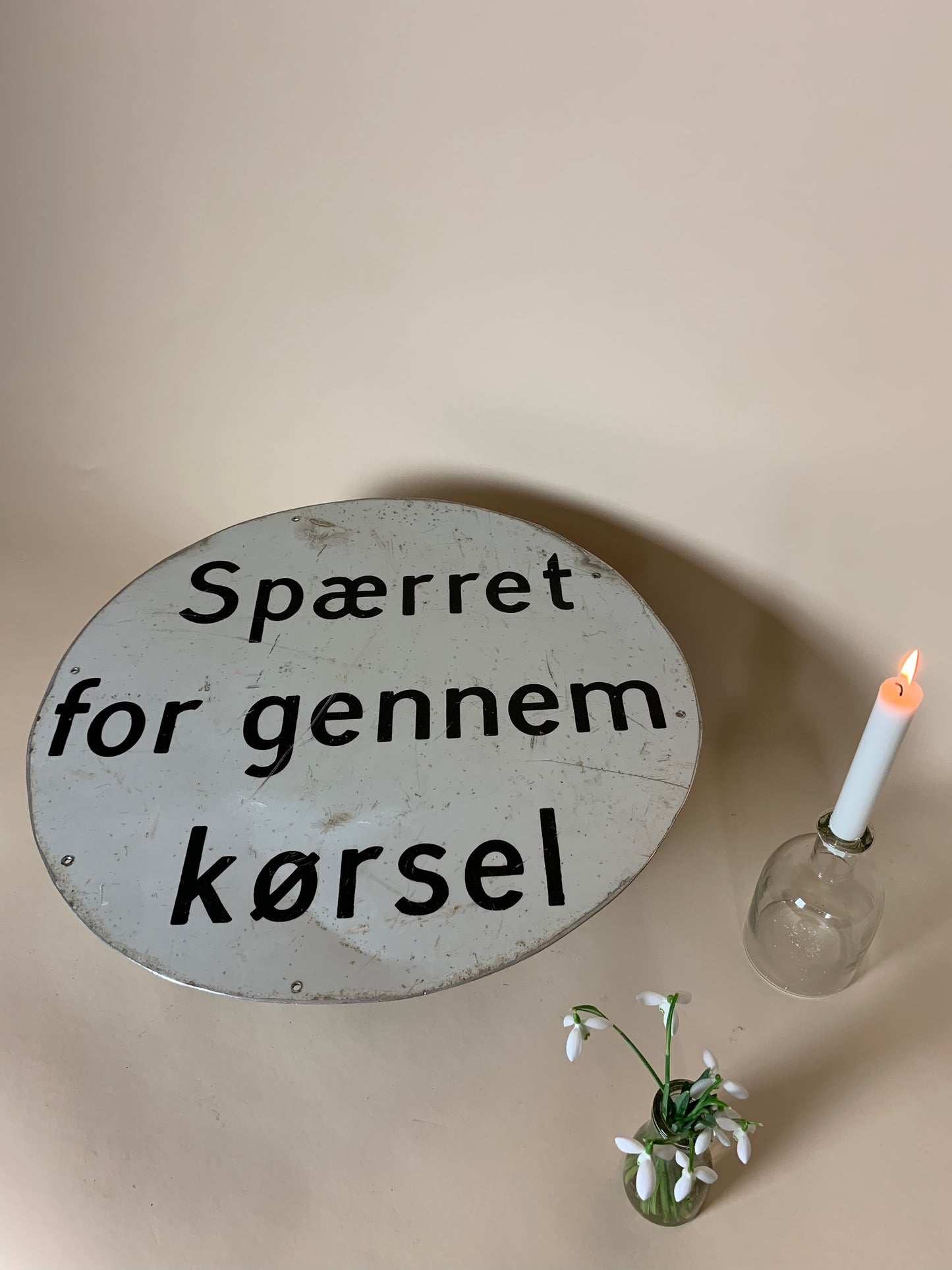 Rundt skilt - Spærret for gennemkørsel