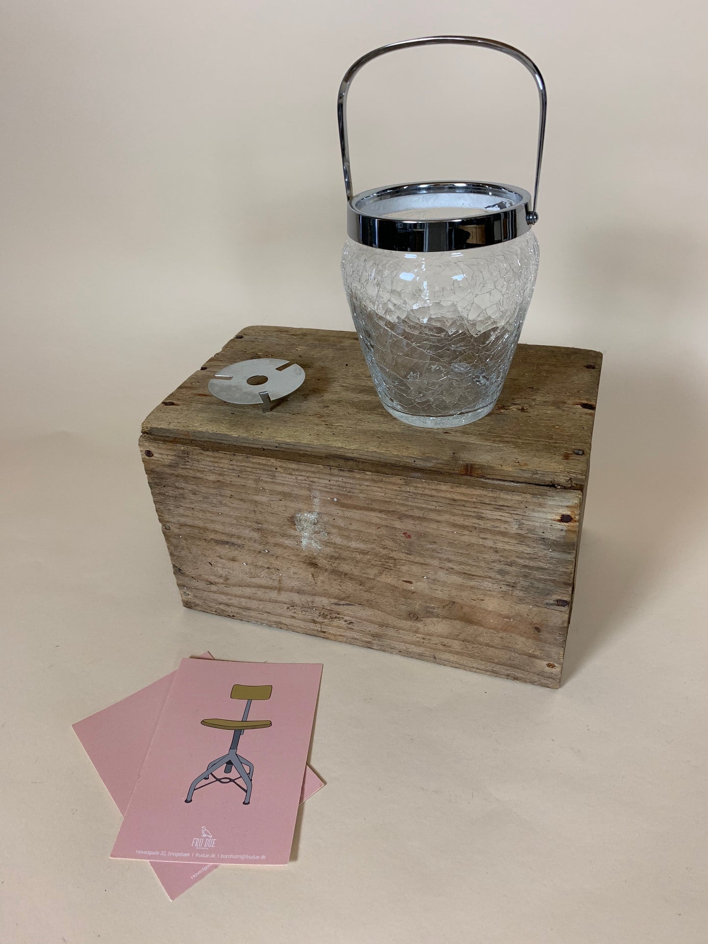 Isspand i glas med stålkant