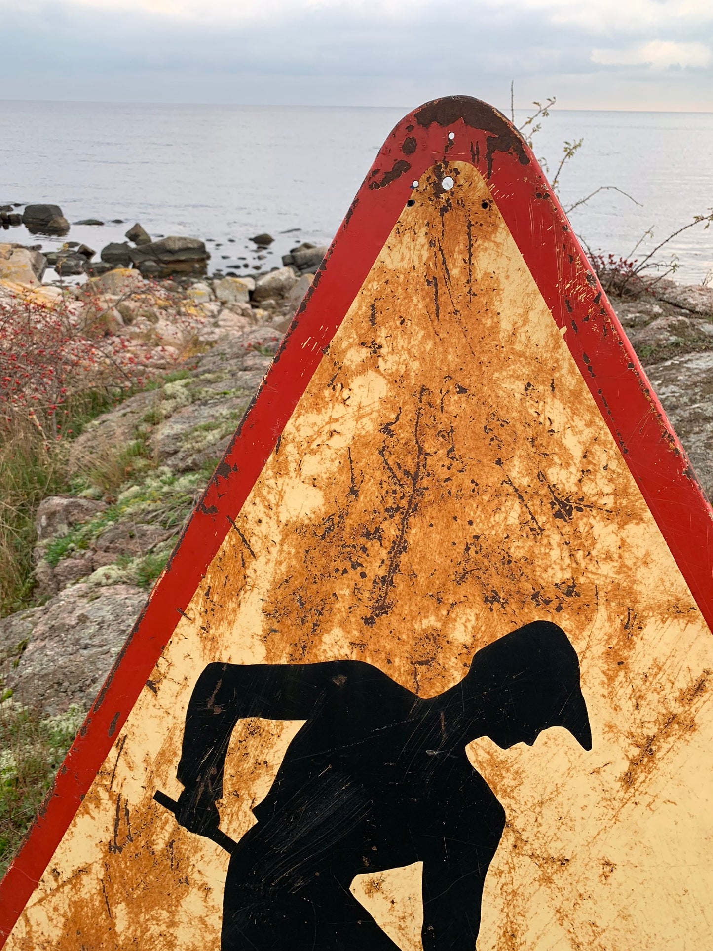 Meget stor og særdeles unik Fransk færdselstavle