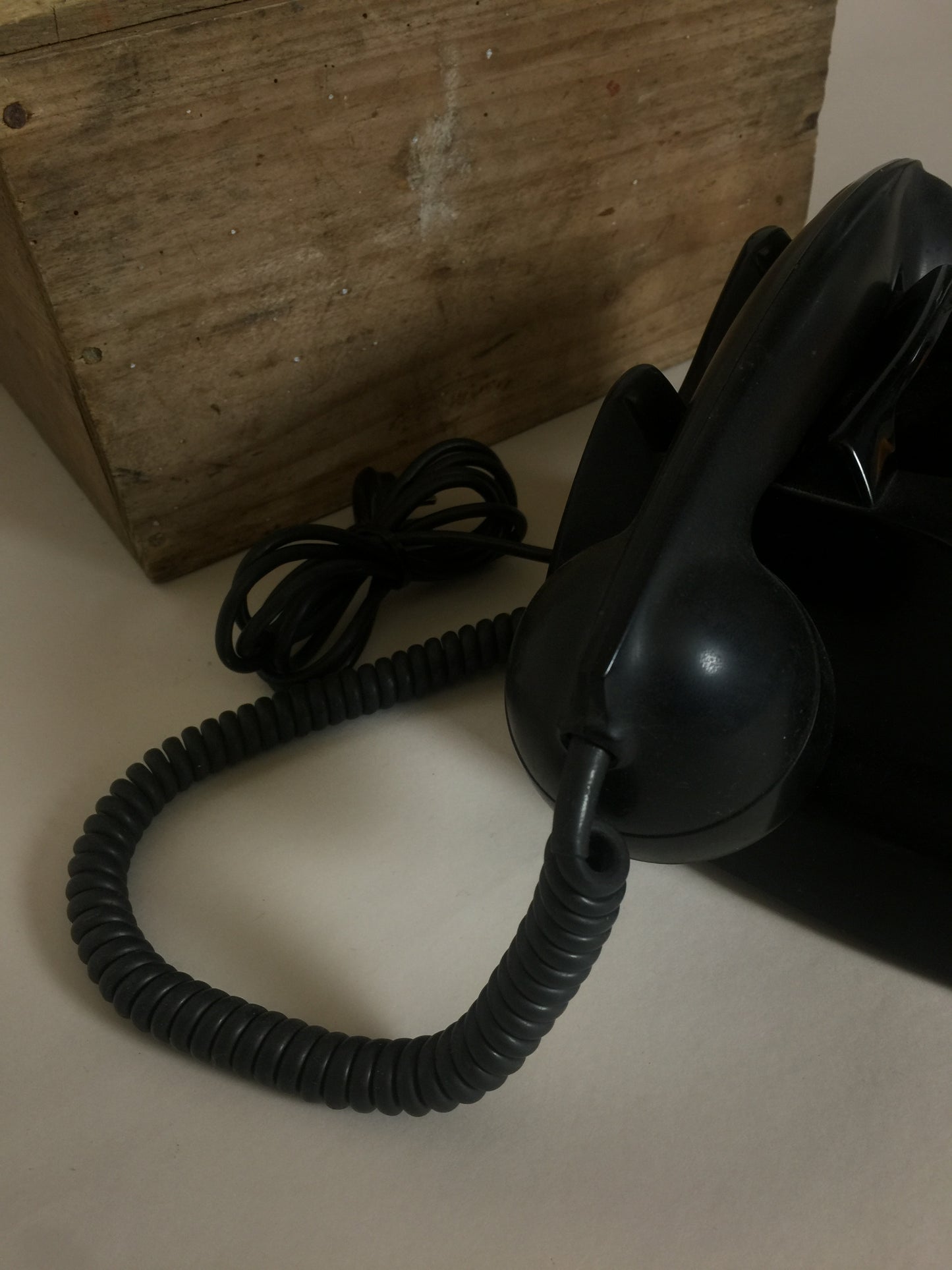Gammel sort telefon