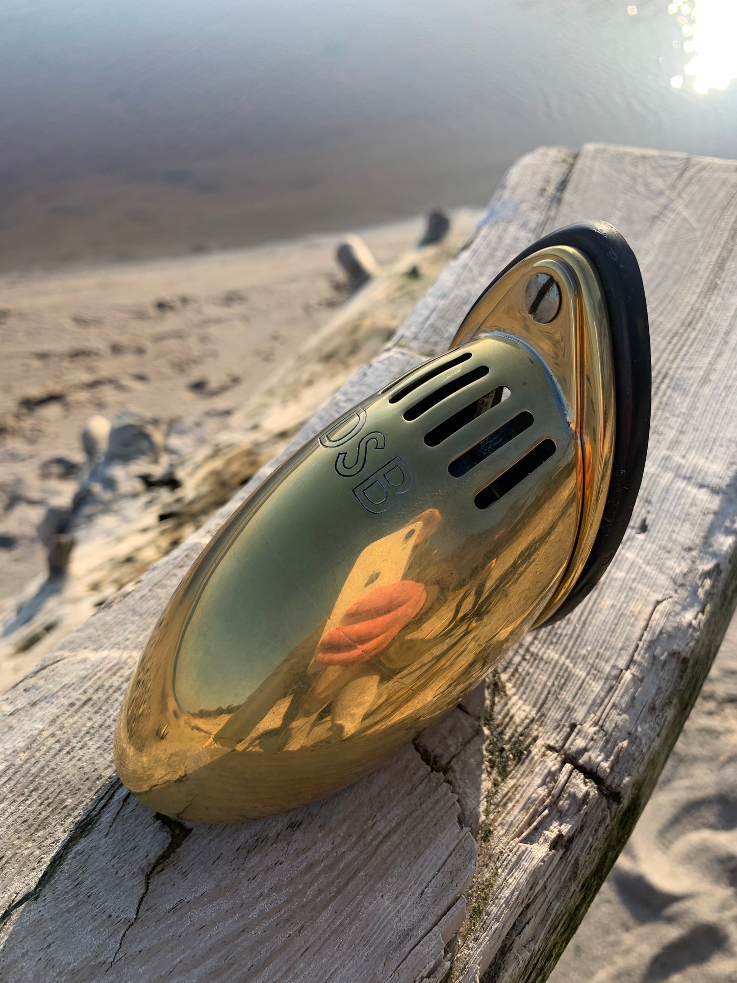 DSB lampe fra sovekupé - Messing