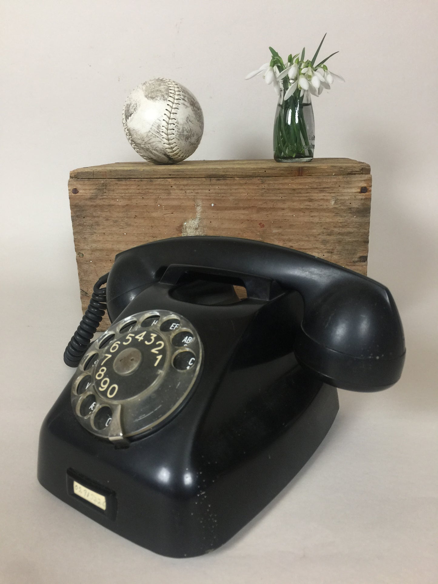 Gammel sort telefon