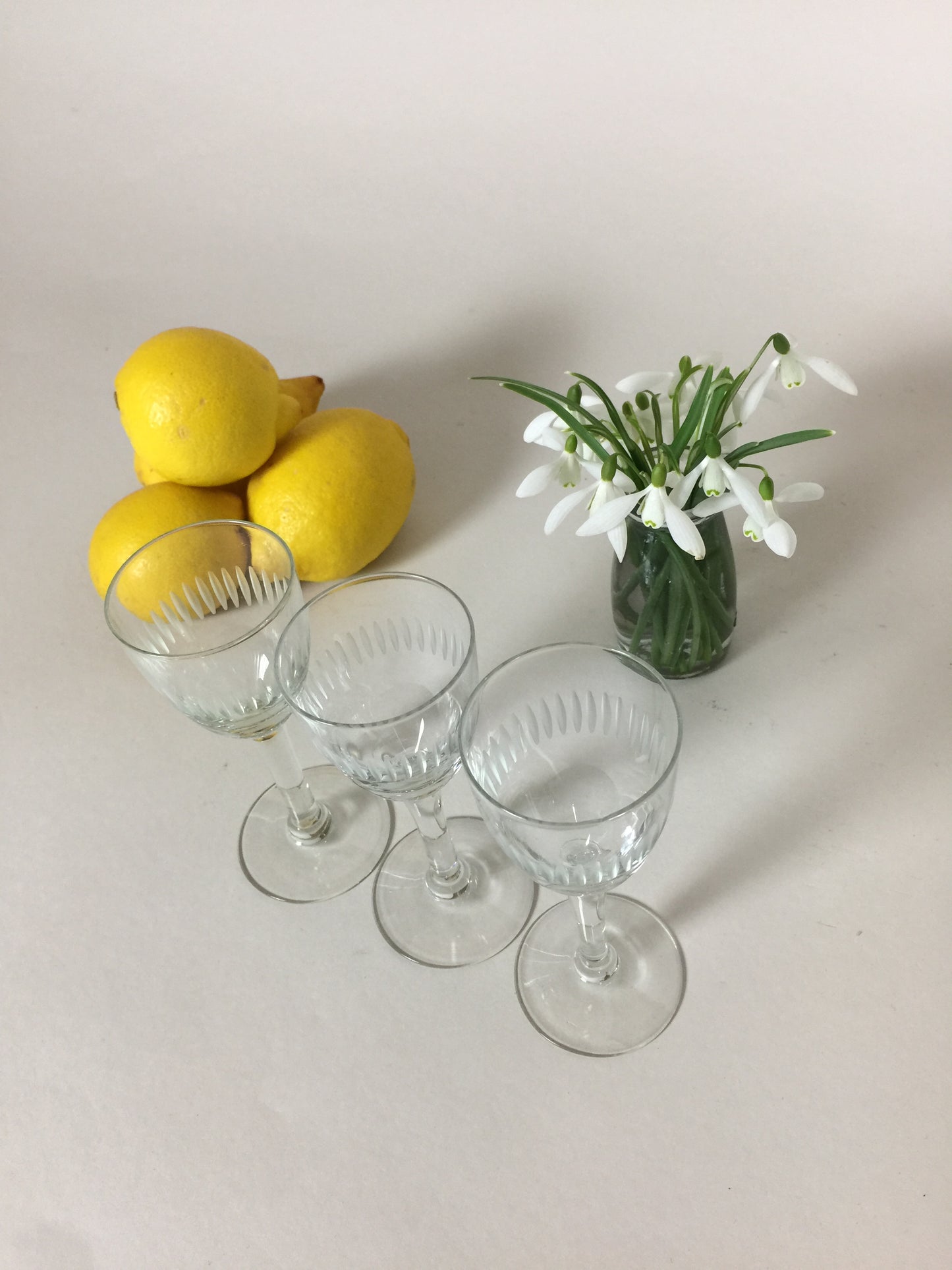 Tre skønne glas (tre. stk. sælges samlet)