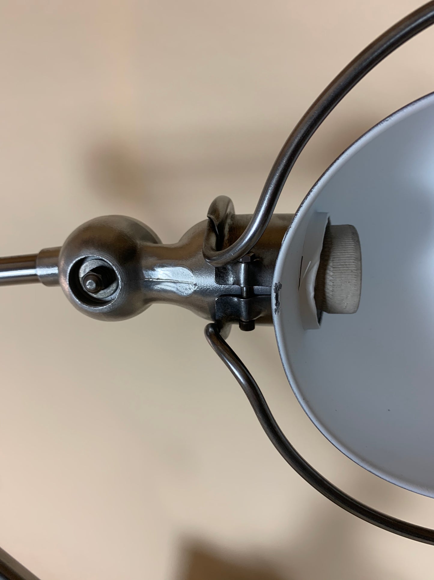 Jieldé lampe med 2 arme og flot fod