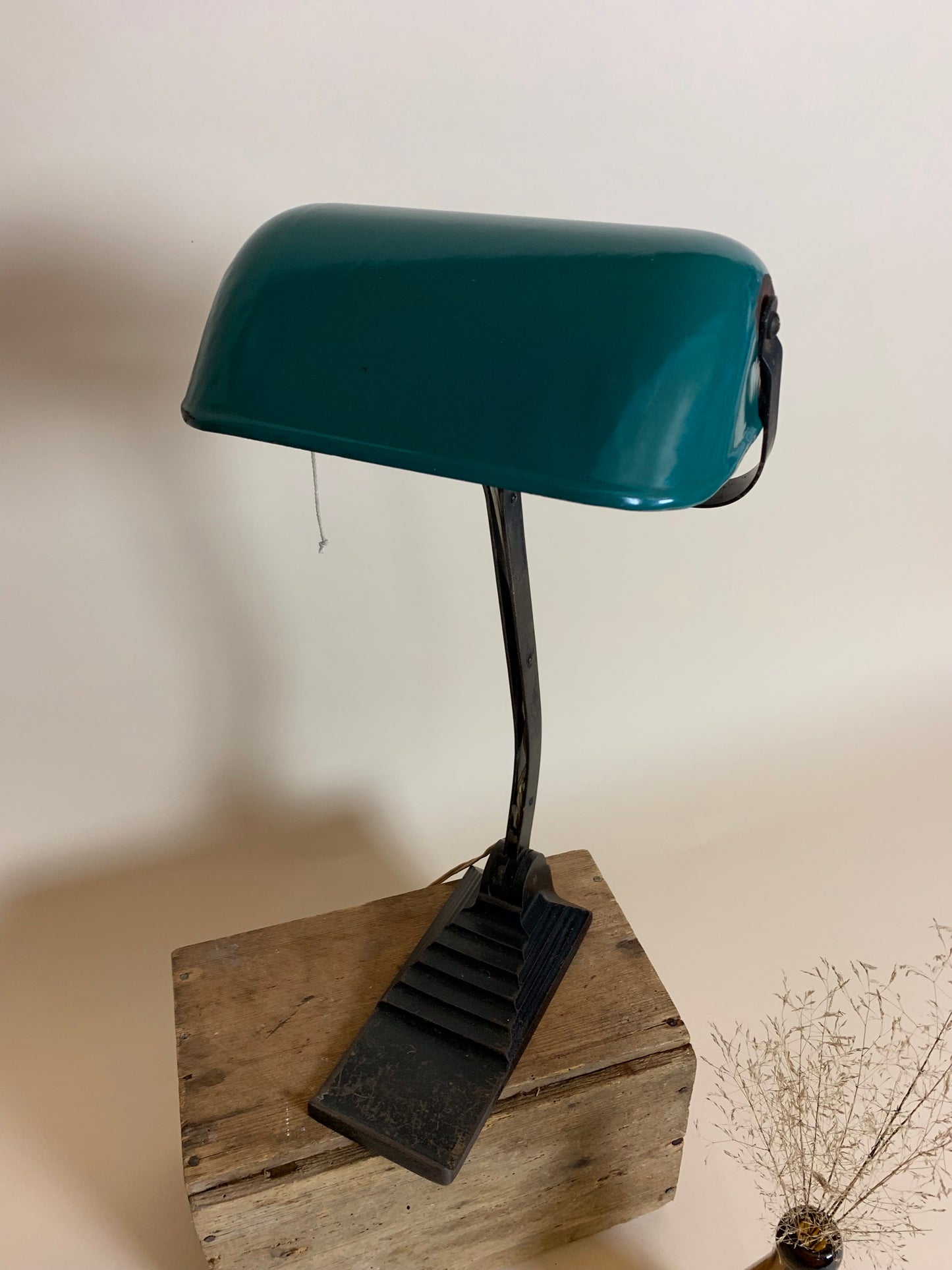 Gammel Erpe skrivebordslampe fra Belgien