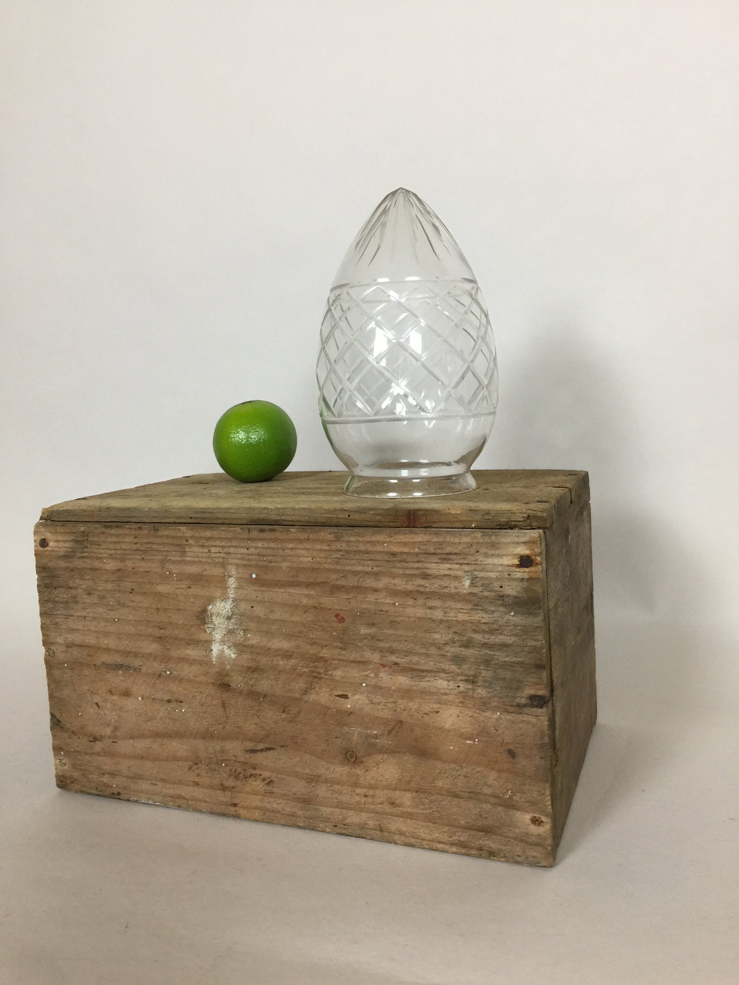 Smukt gammelt lampeglas