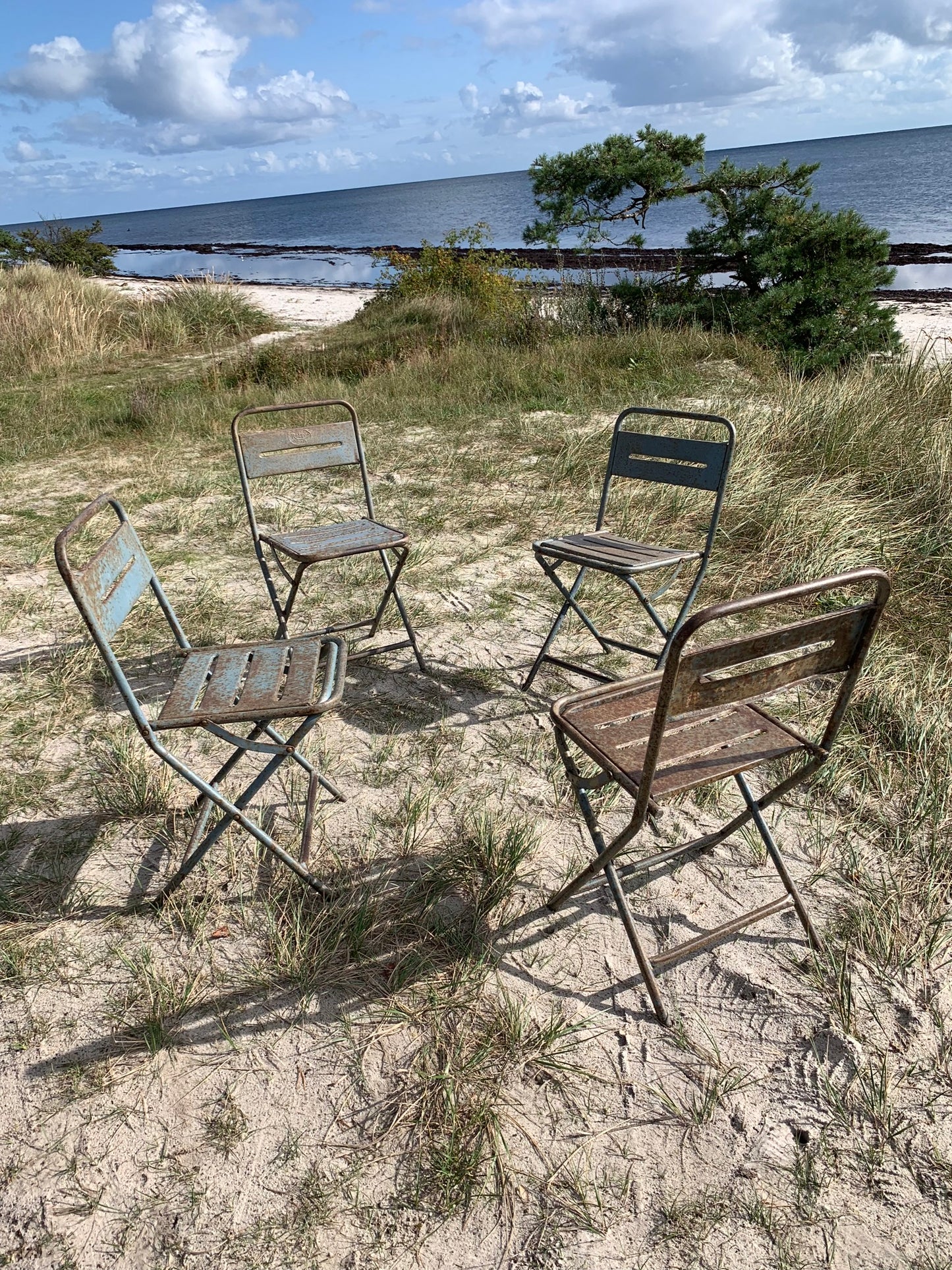 Rå klapstol med patina - prisen er pr. stk.