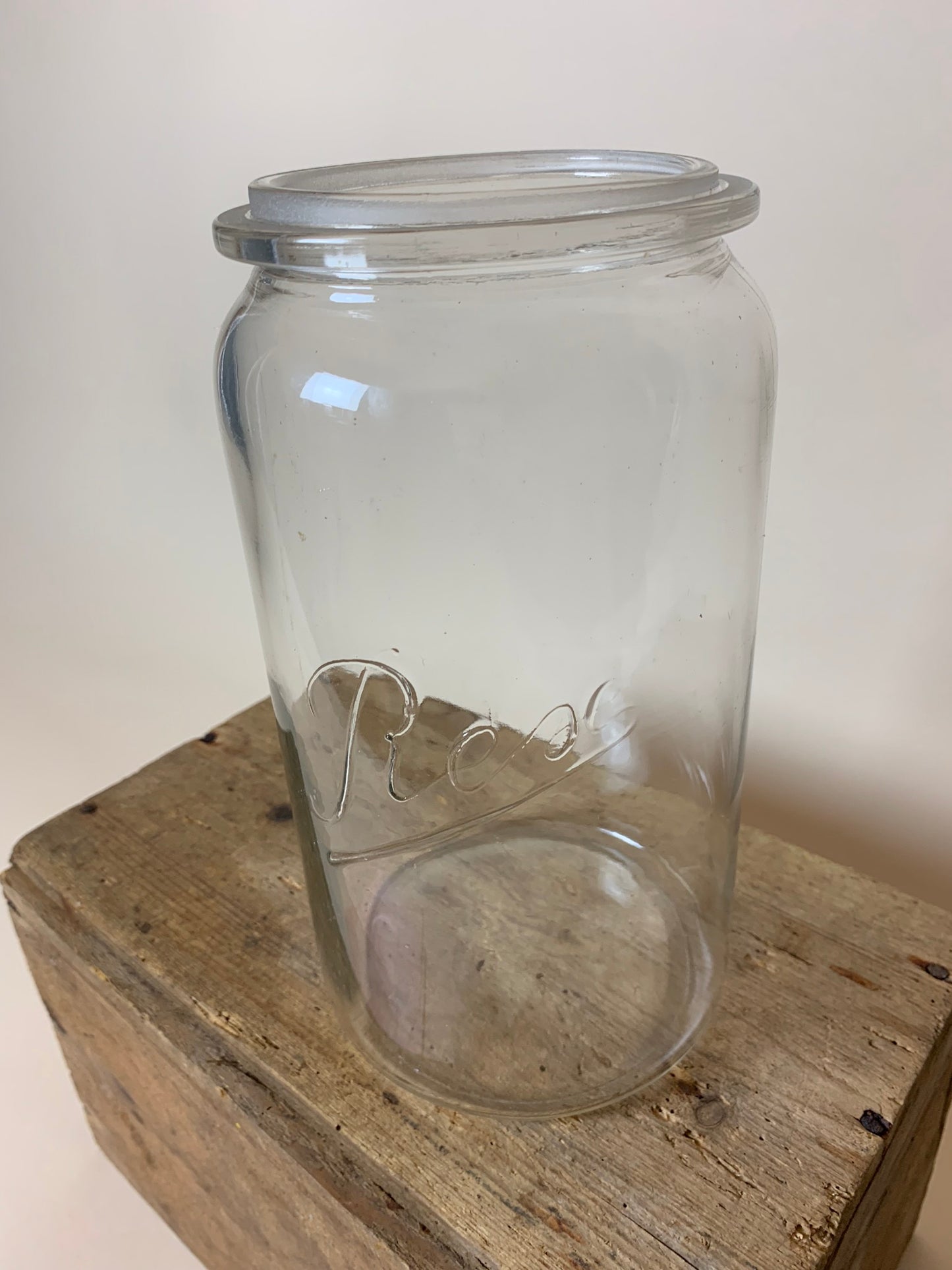 Stort henkogningsglas uden låg