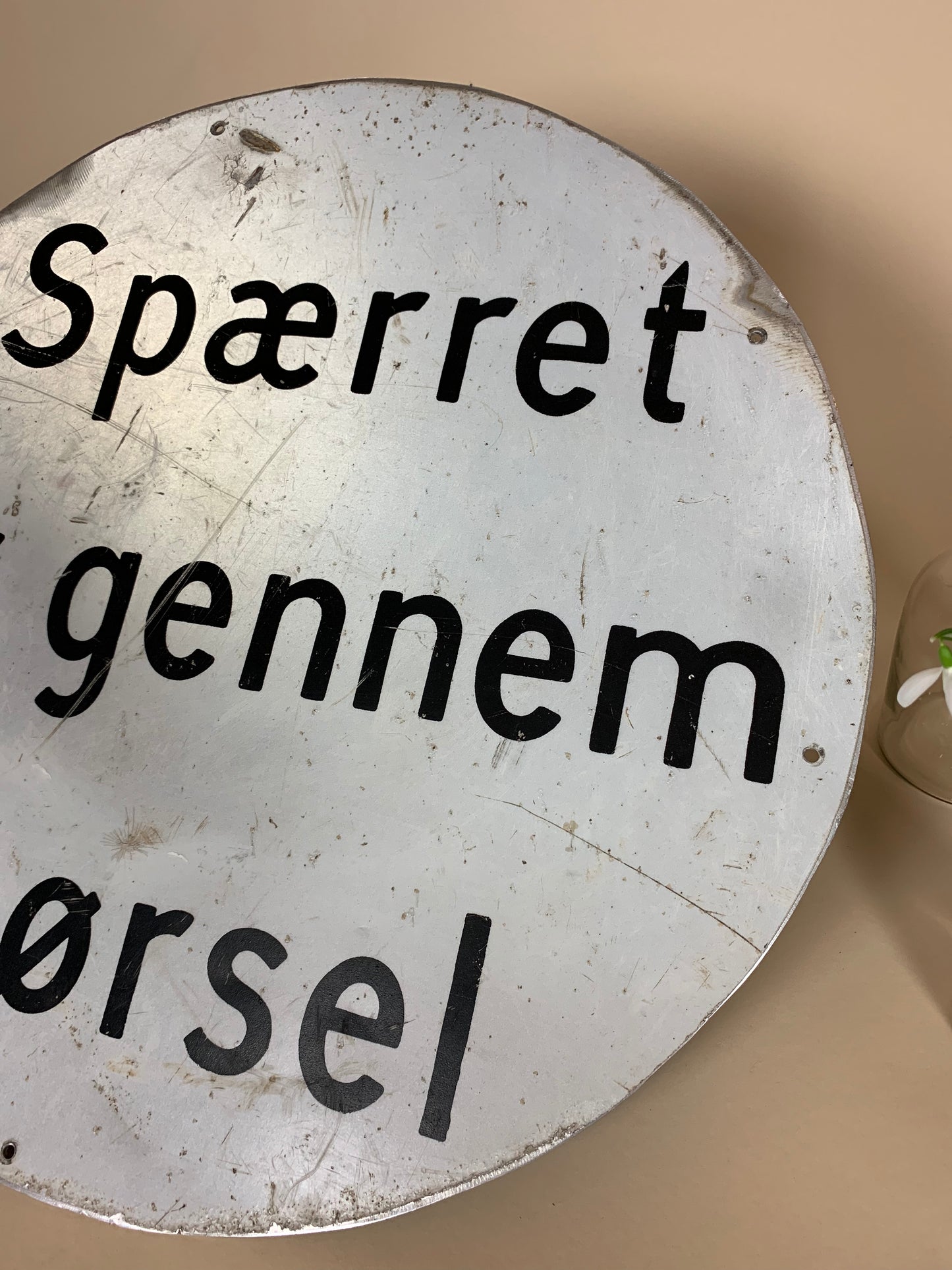 Rundt skilt - Spærret for gennemkørsel