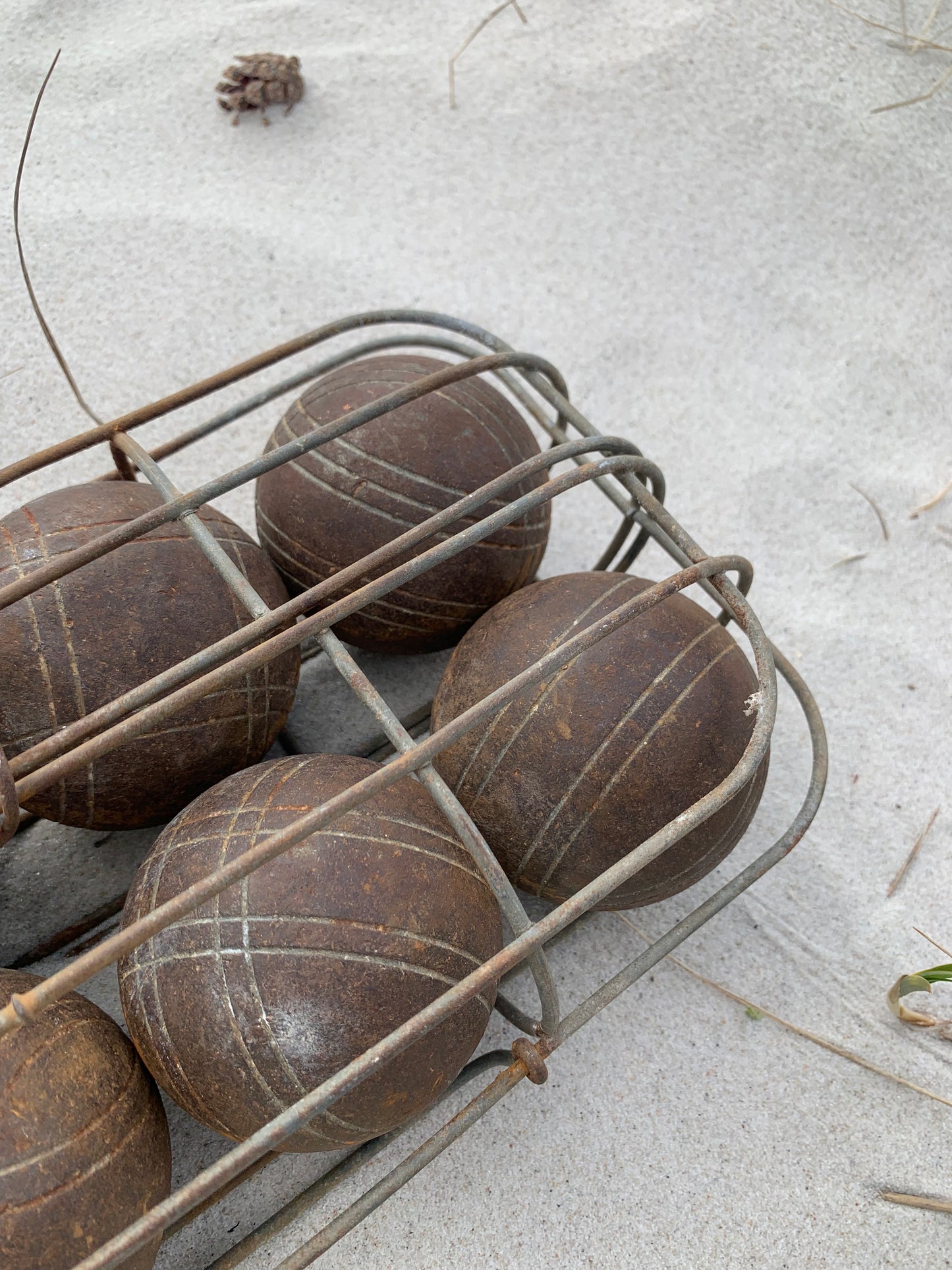 Charmerende gammelt fransk boules spil