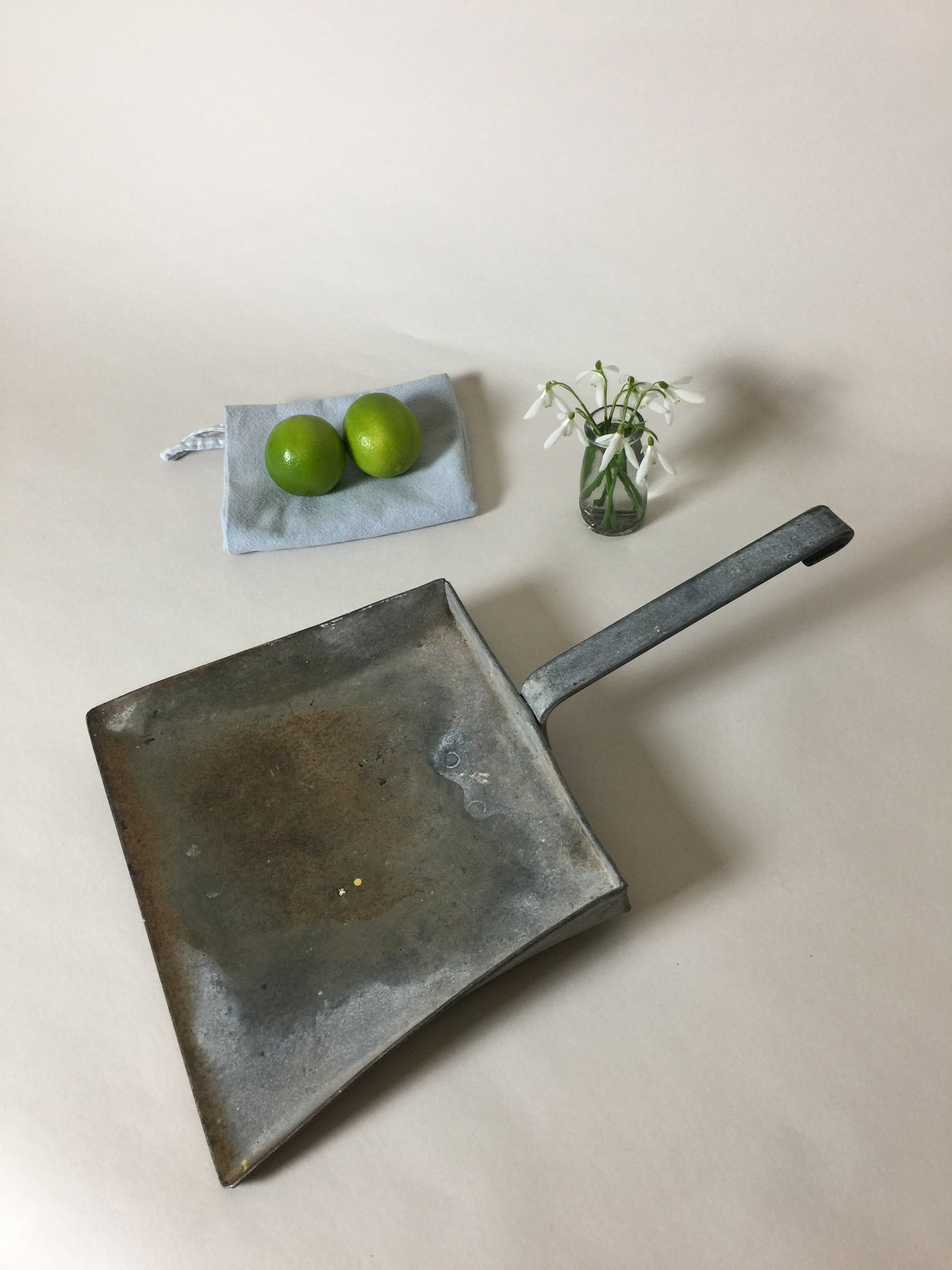 Stor lækker og rå fejebakke med skønne detaljer.
