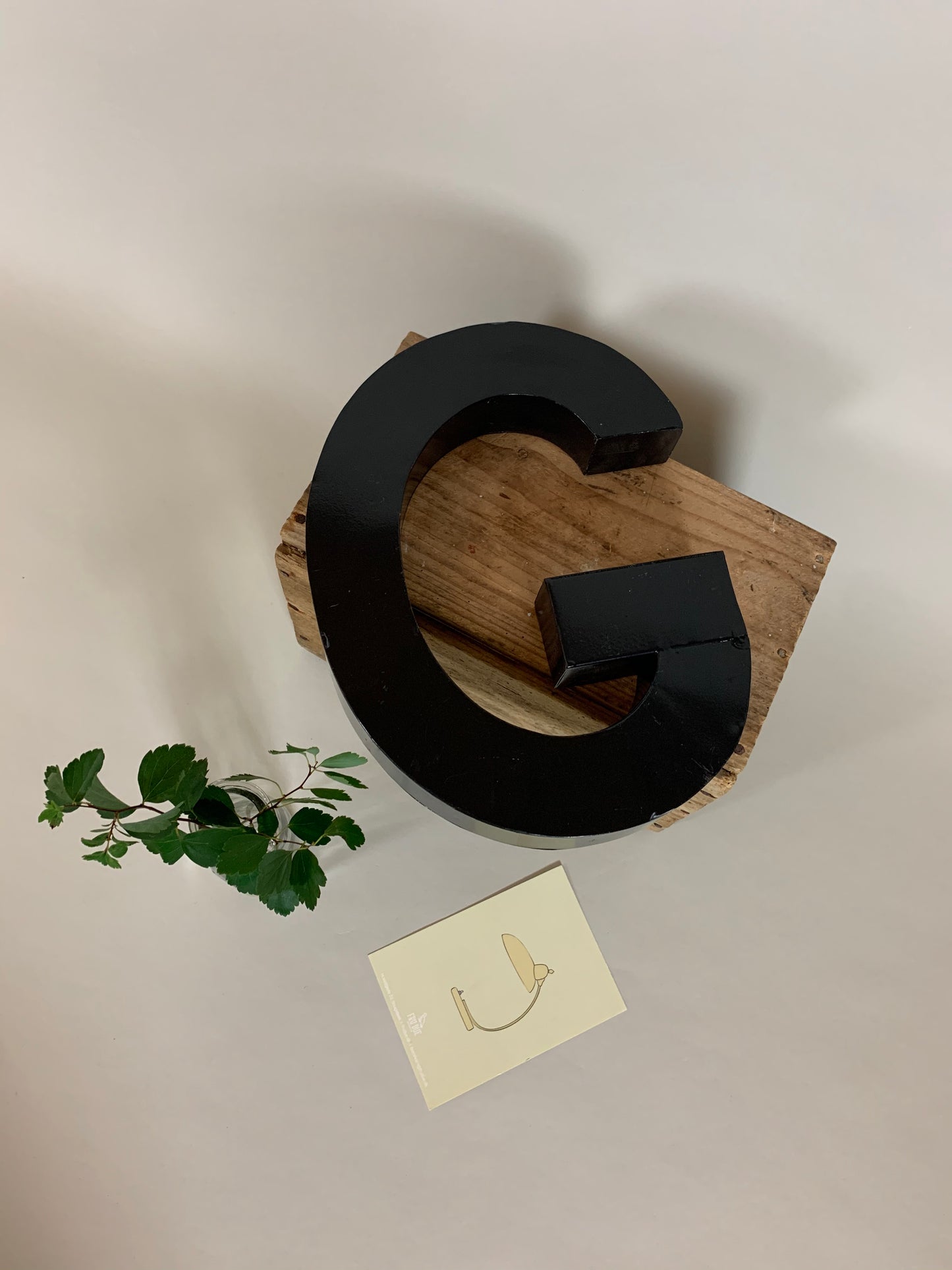 Facade bogstav G - Sort