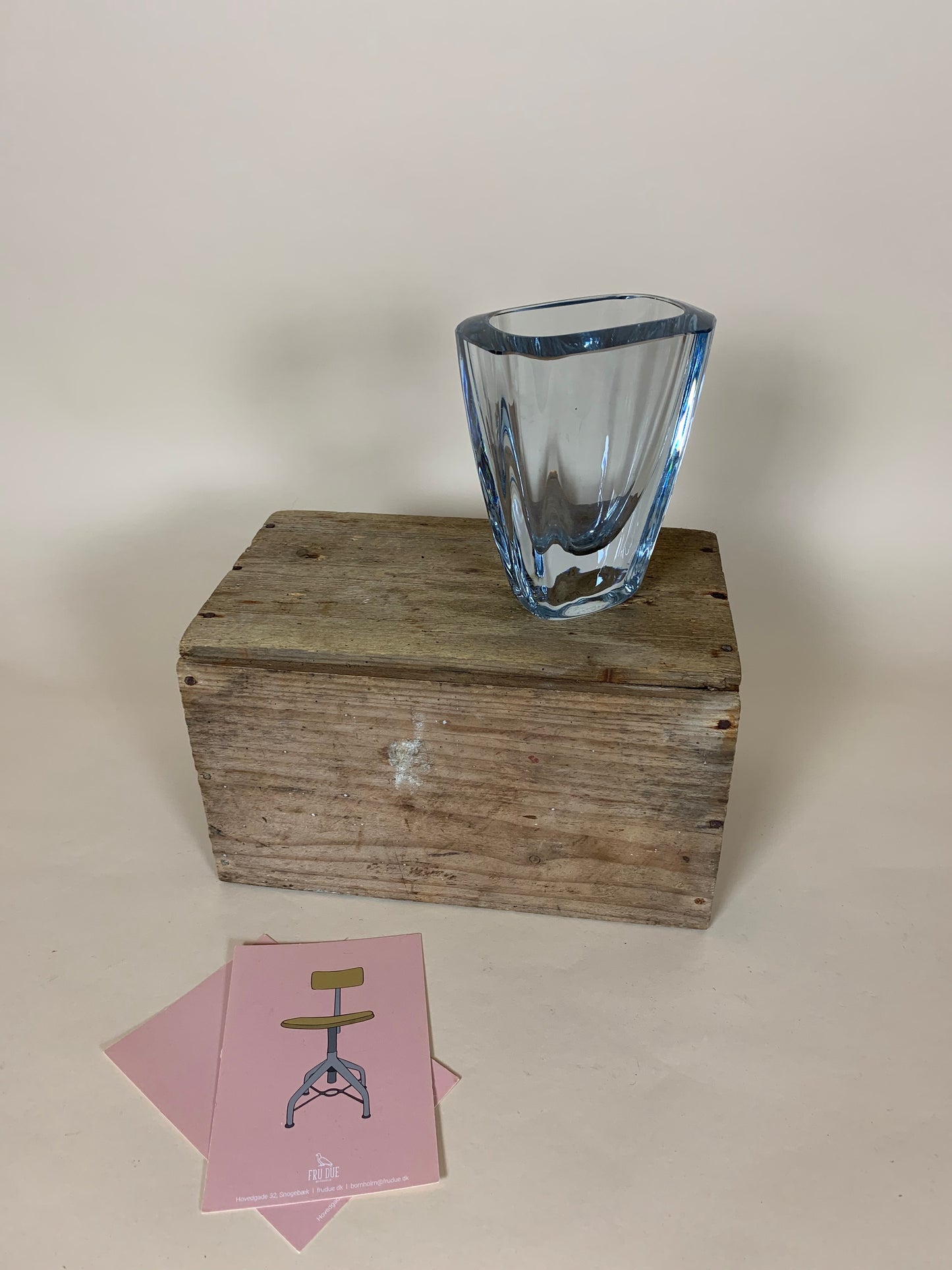 Glasvase i kraftigt glas