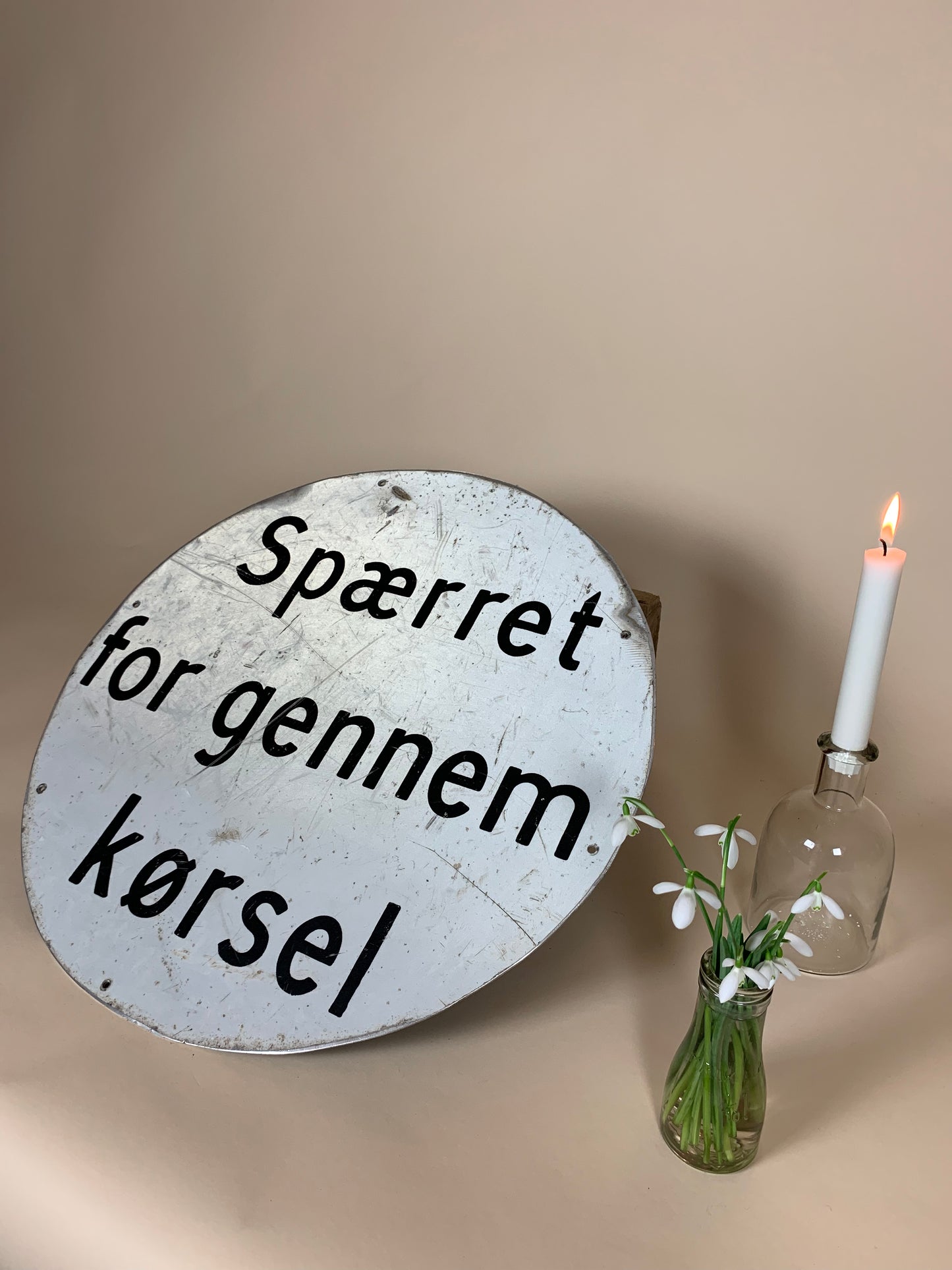 Rundt skilt - Spærret for gennemkørsel