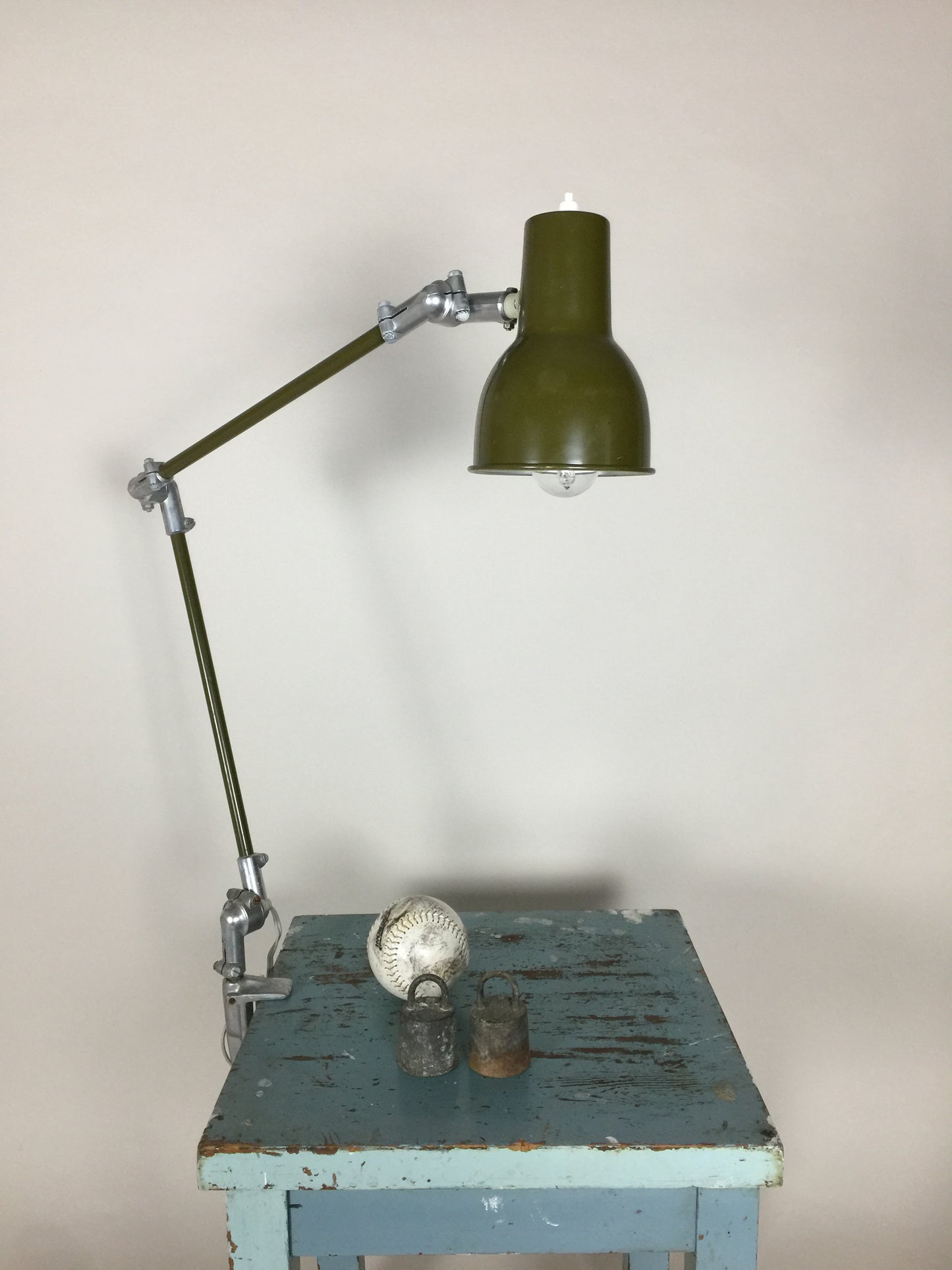 Industriel Rijo arkitektlampe i armygrøn