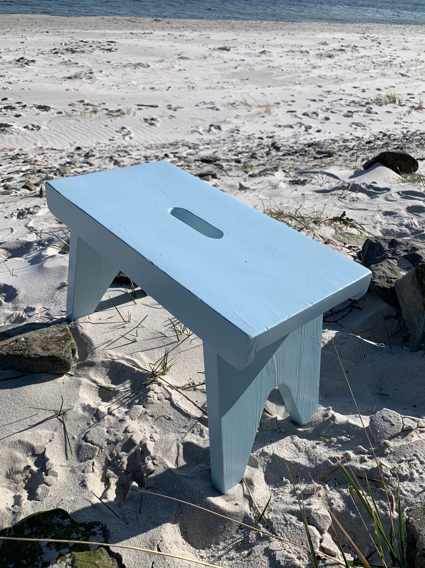 Skammel i lyseblå