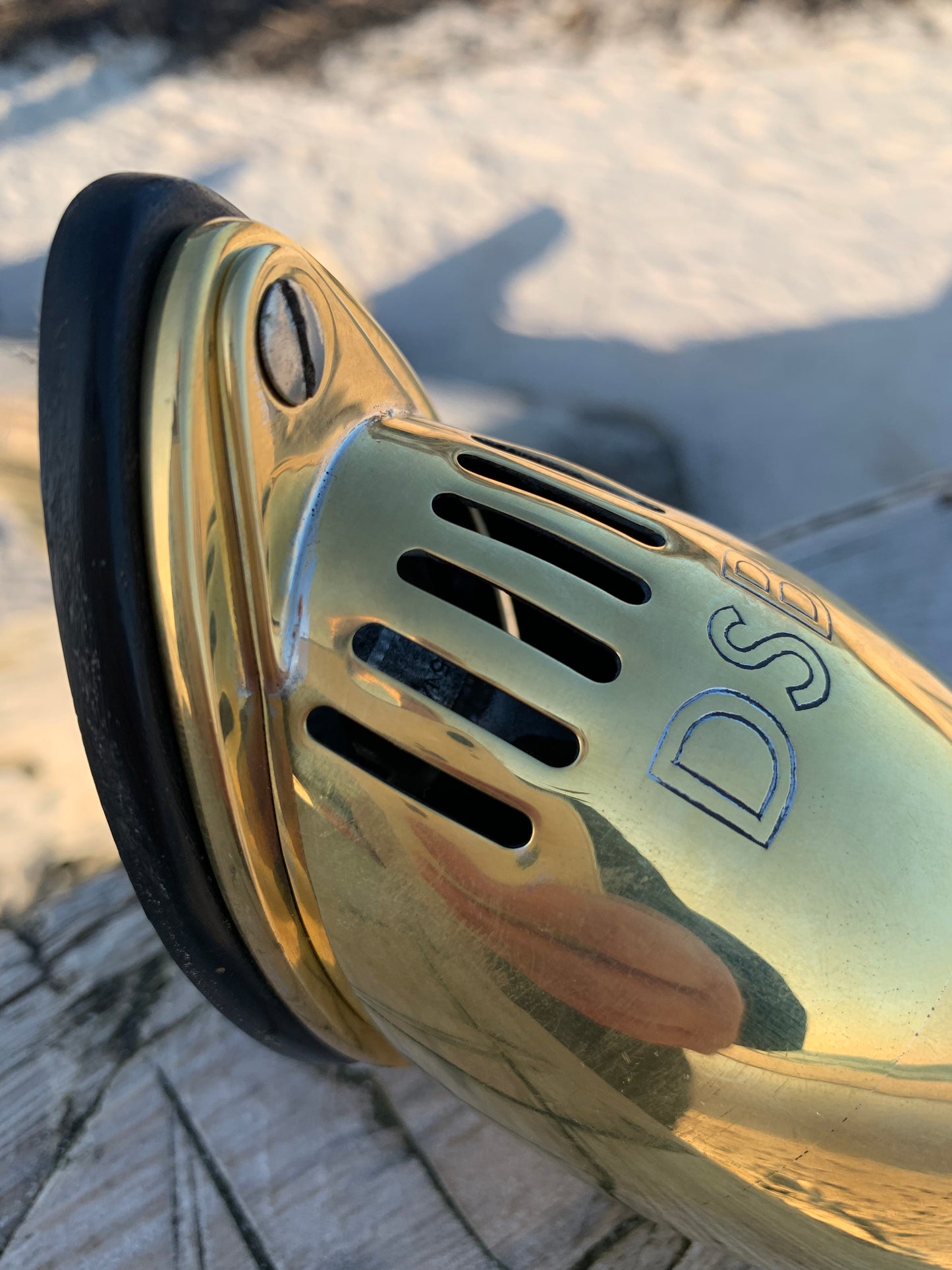 DSB lampe fra sovekupé - Messing