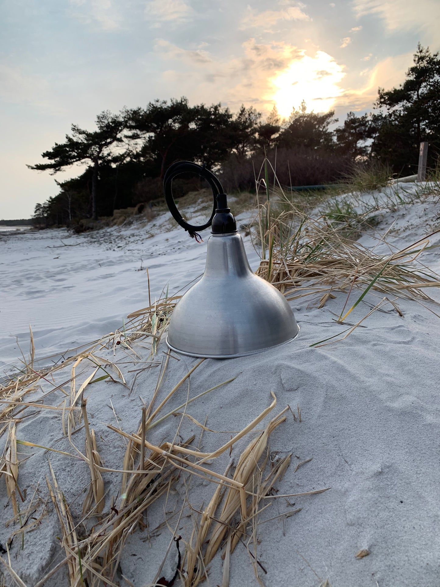 Industriel lampe med sjov detalje