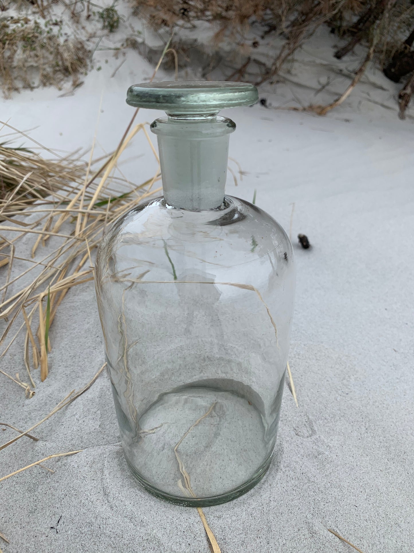 Apotekerflaske i klart glas