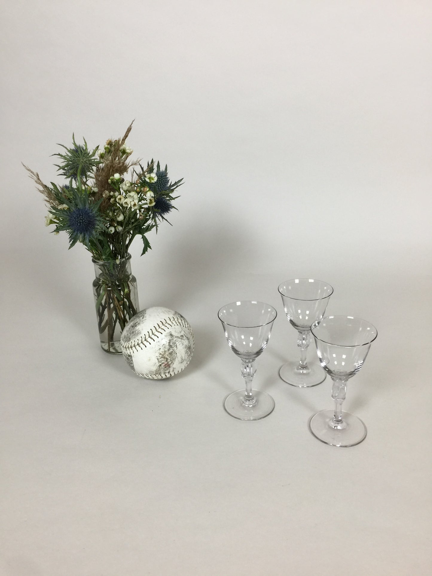 Tre fine og gamle glas